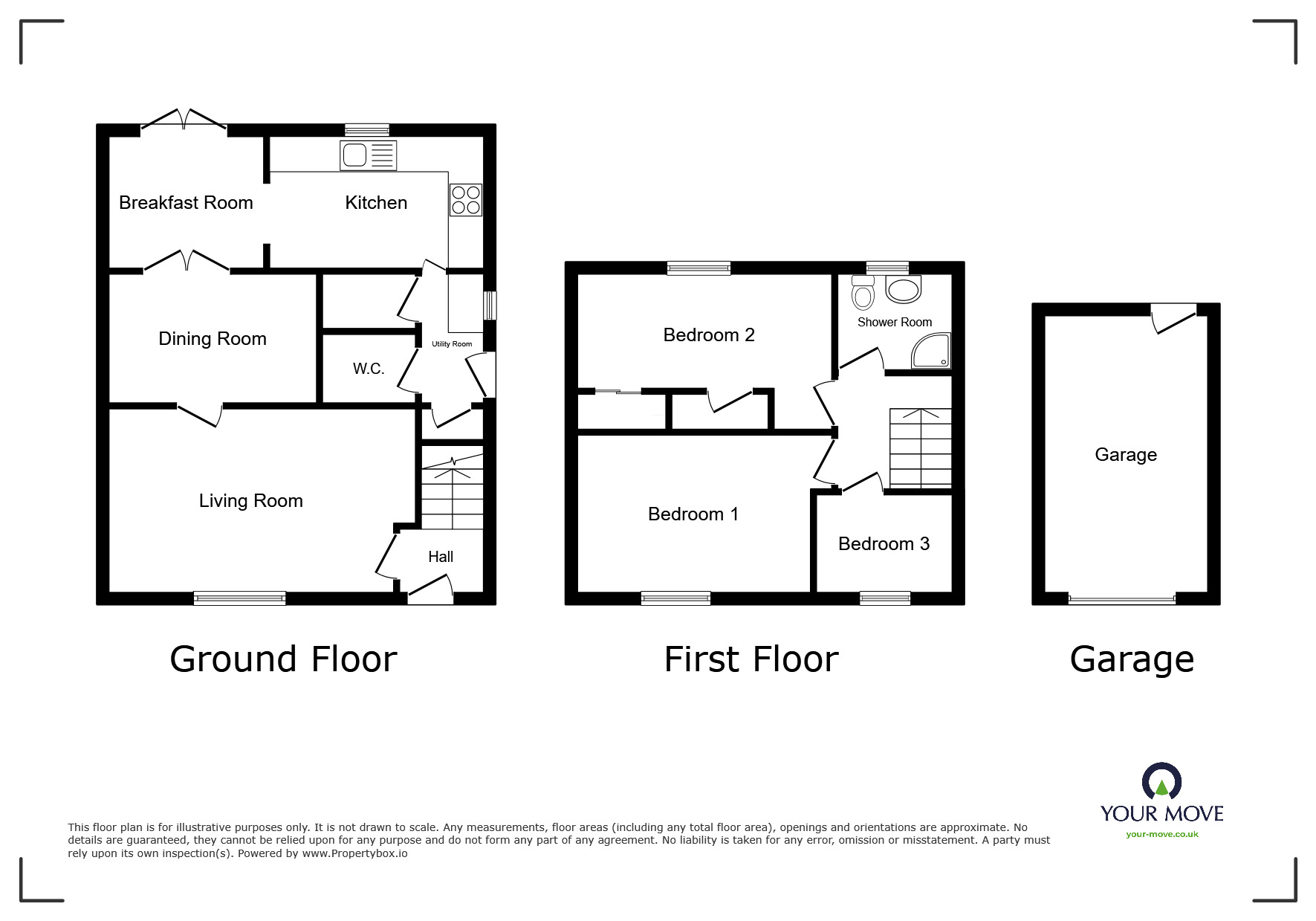 Floorplan of 3 bedroom Detached House for sale, Stonehouse Park, Thursby, Cumbria, CA5