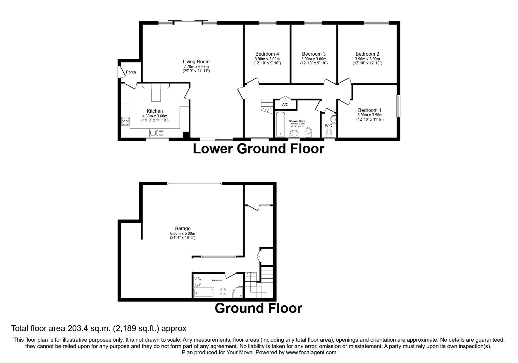 Floorplan of 4 bedroom Detached House for sale, Wigton, Cumbria, CA7