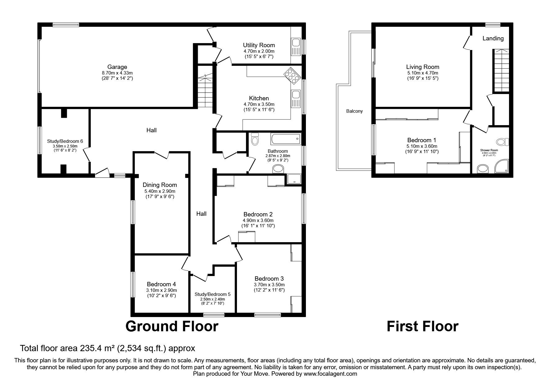 Floorplan of 4 bedroom Detached House for sale, Skinburness, Wigton, Cumbria, CA7