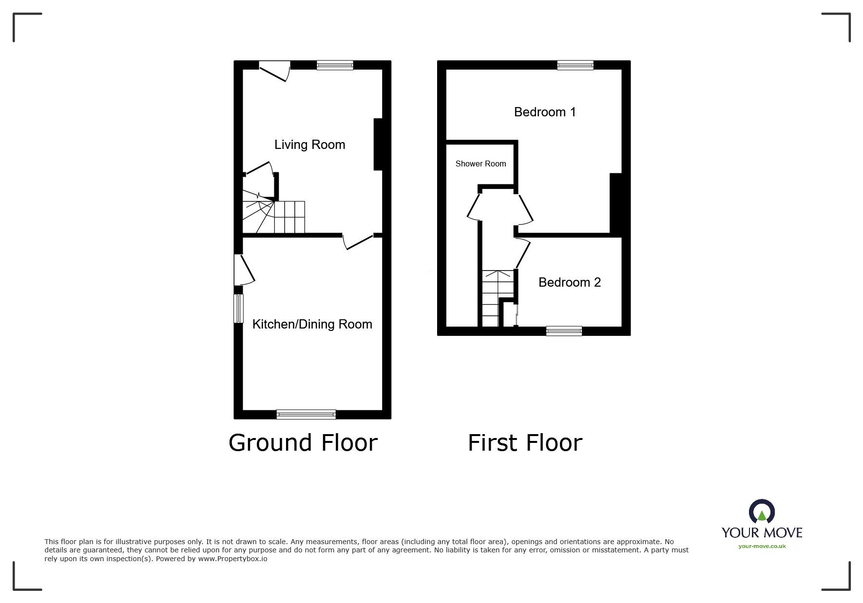 Floorplan of 2 bedroom Mid Terrace House for sale, Sevenoaks Terrace, Cross Lane, Cumbria, CA7