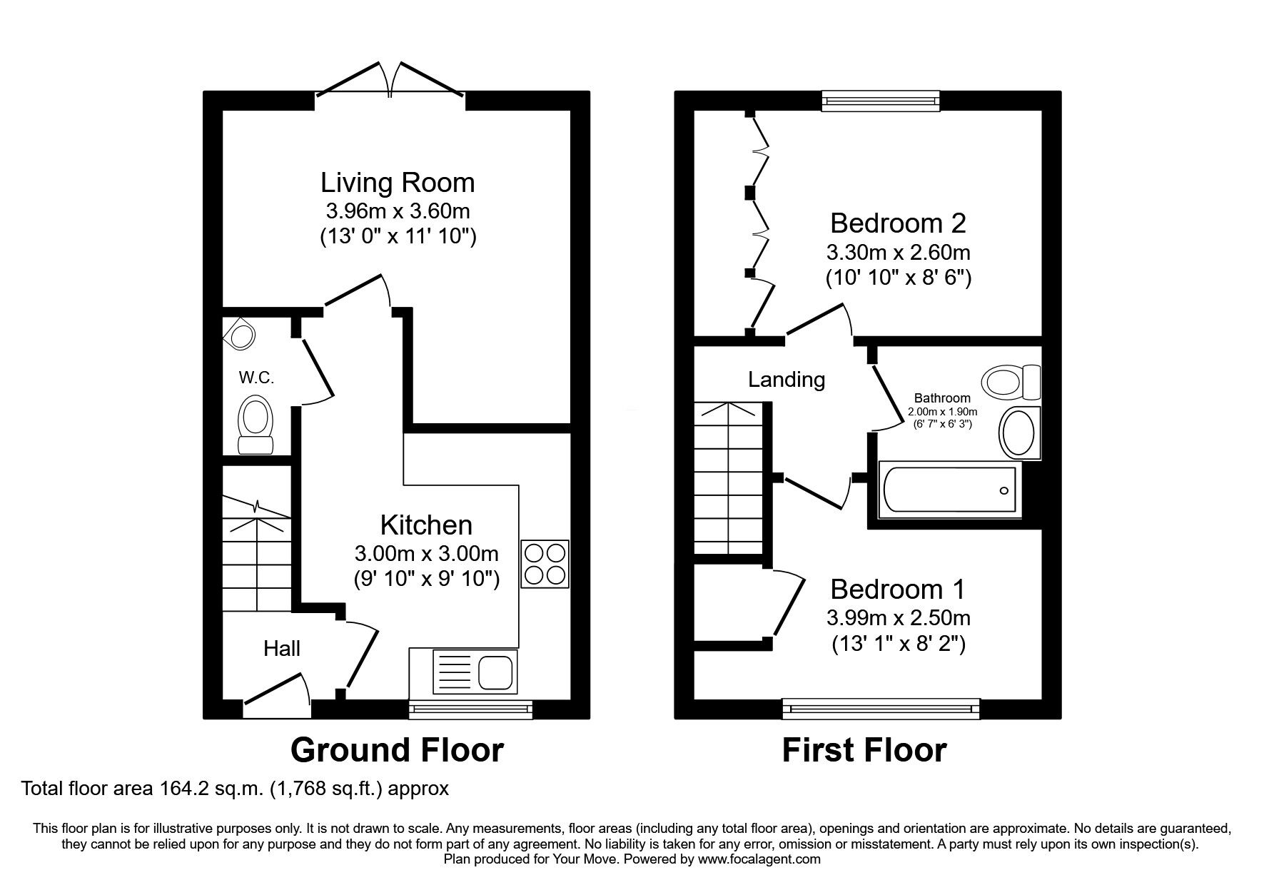 Floorplan of 2 bedroom Mid Terrace House for sale, Elm Road, Blaydon-on-Tyne, NE21