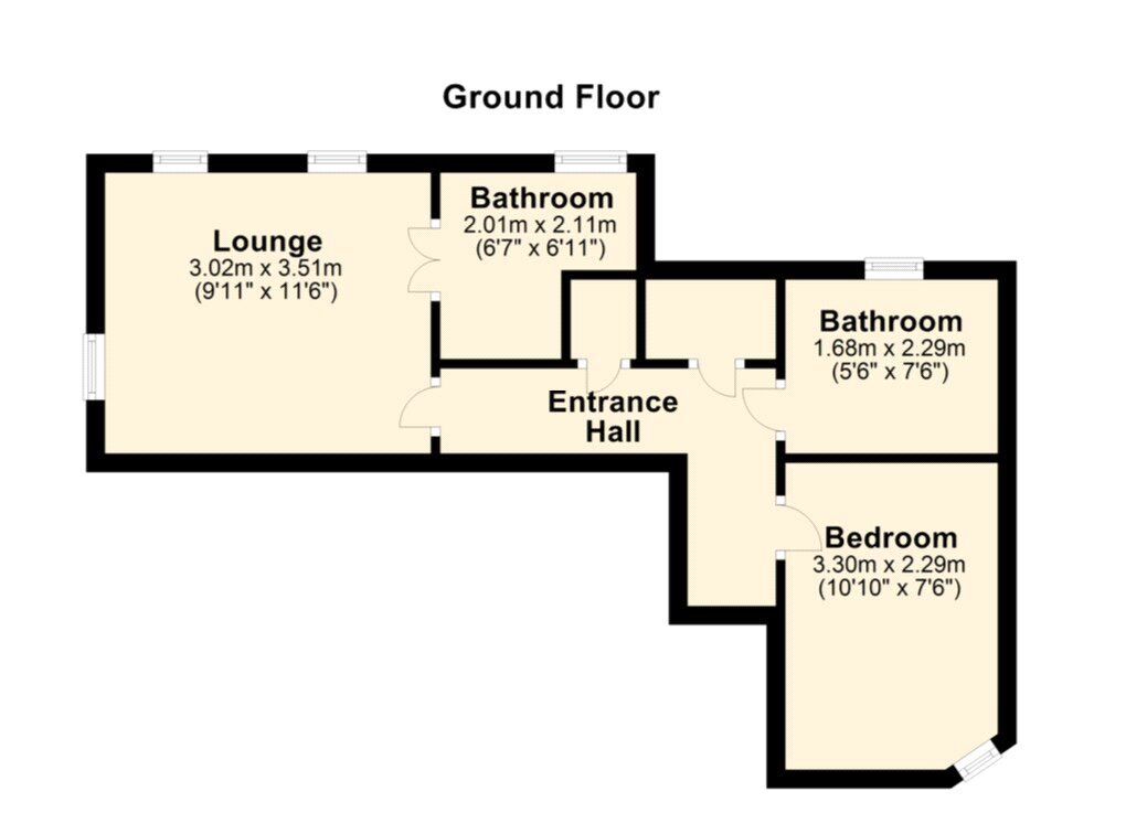 Floorplan of 1 bedroom  Flat for sale, Stonechat Mount, Blaydon-on-Tyne, NE21