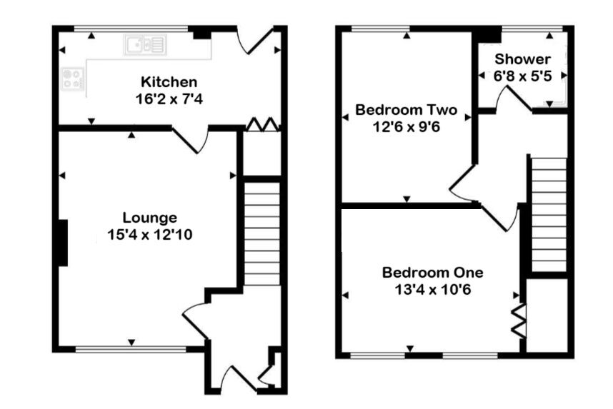 Floorplan of 2 bedroom Mid Terrace House for sale, Duke Street, Newmains, North Lanarkshire, ML2