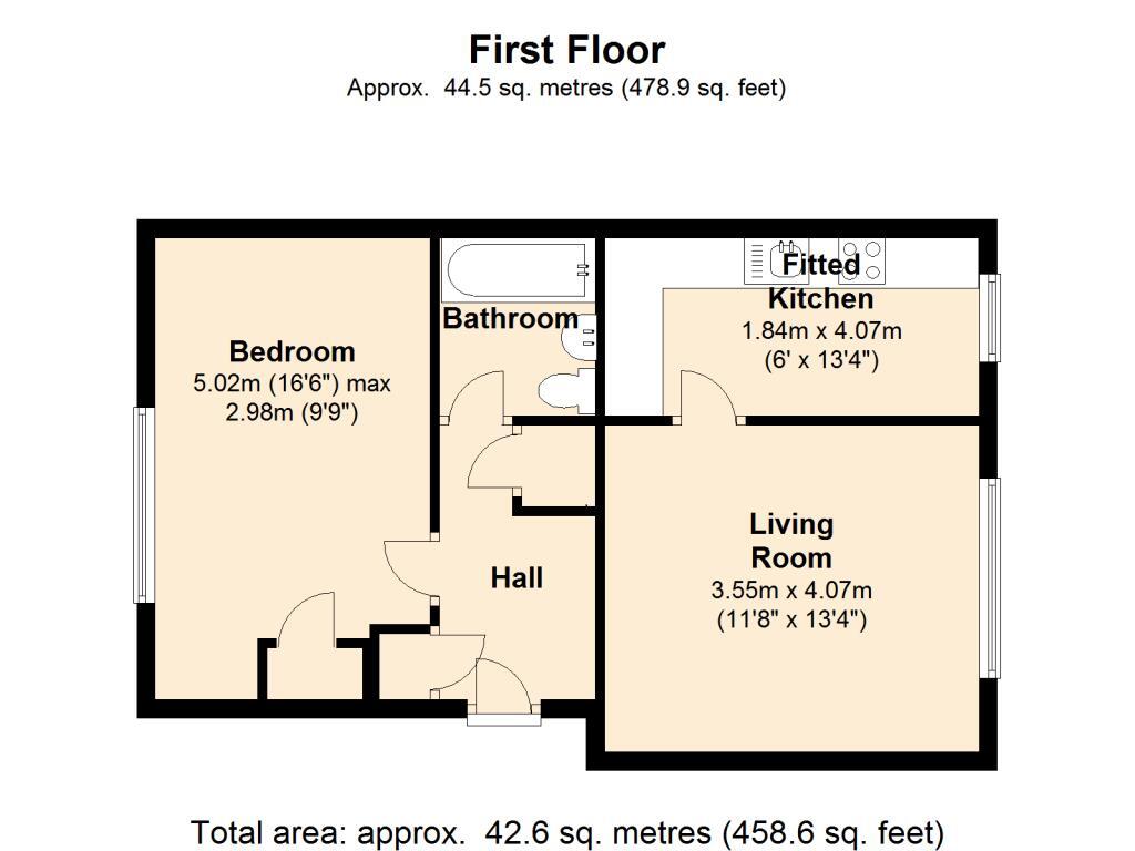 Floorplan of 1 bedroom  Flat to rent, Cotelands, Croydon, CR0