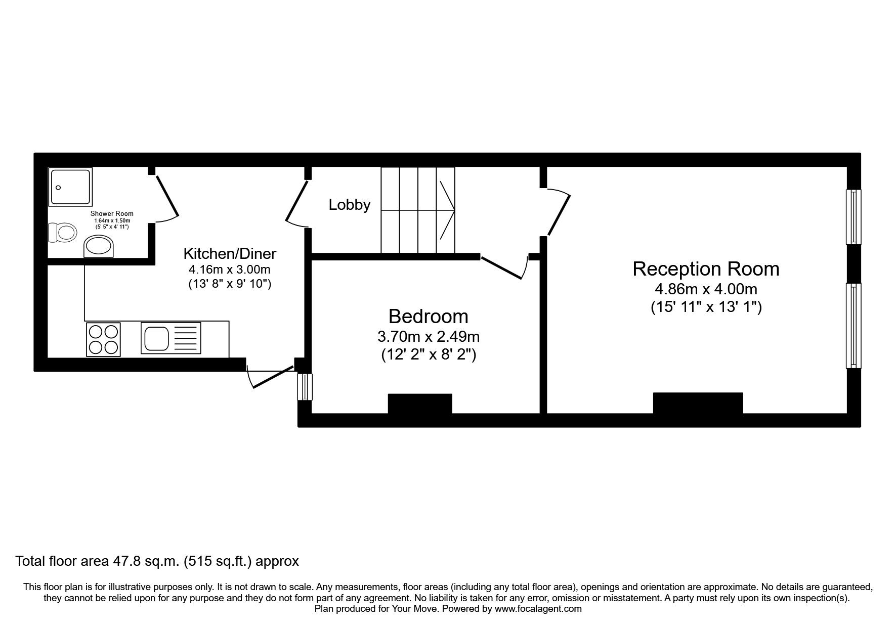 Floorplan of 1 bedroom  Flat to rent, Windmill Road, Croydon, CR0