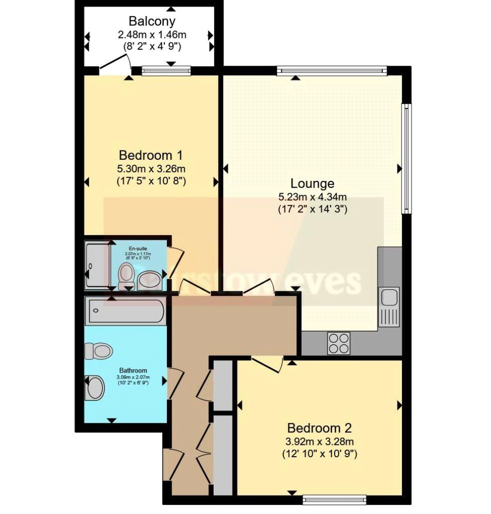 Floorplan of 2 bedroom  Flat for sale, High Street, Croydon, CR0