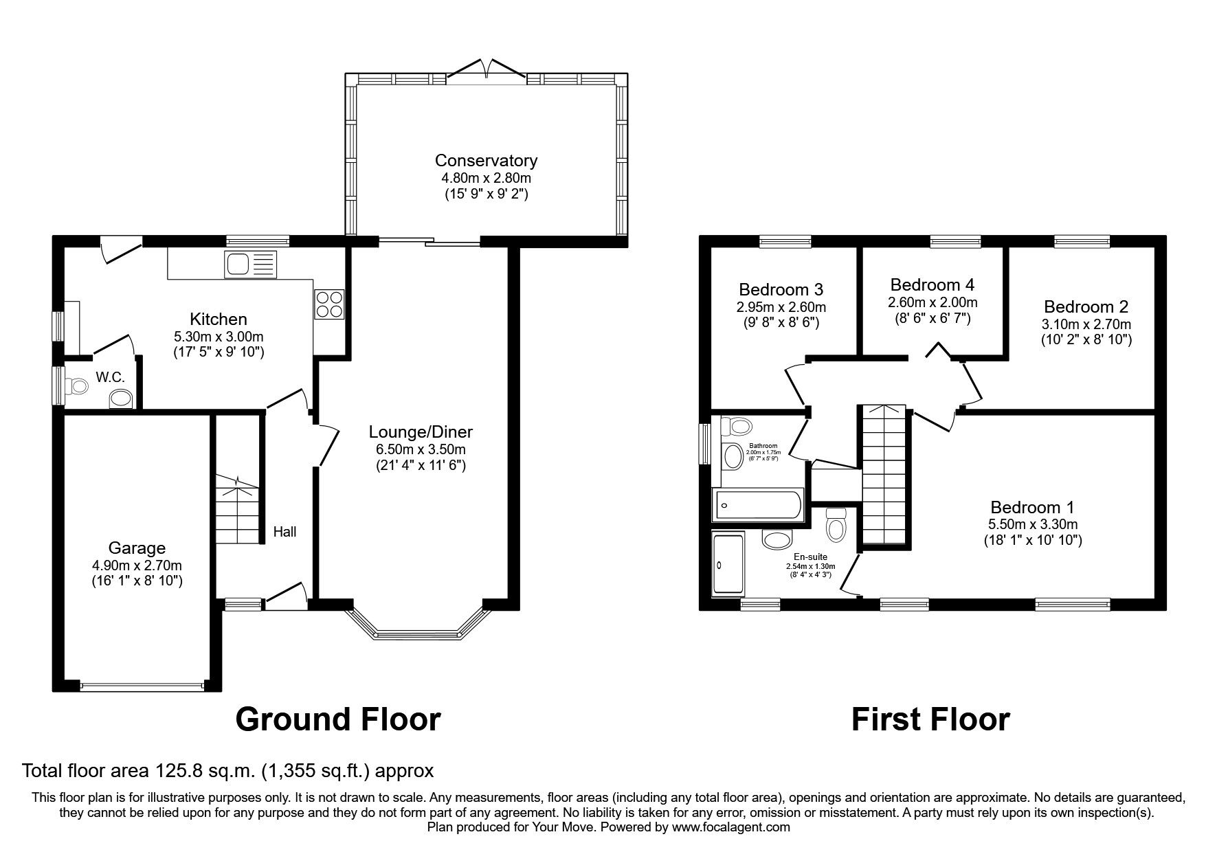 Floorplan of 4 bedroom Detached House to rent, Anvil Close, Waterlooville, Hampshire, PO7