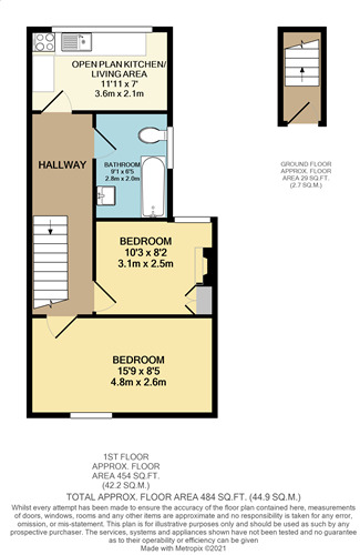 Floorplan of 1 bedroom  Flat to rent, Salisbury Road, London, E17