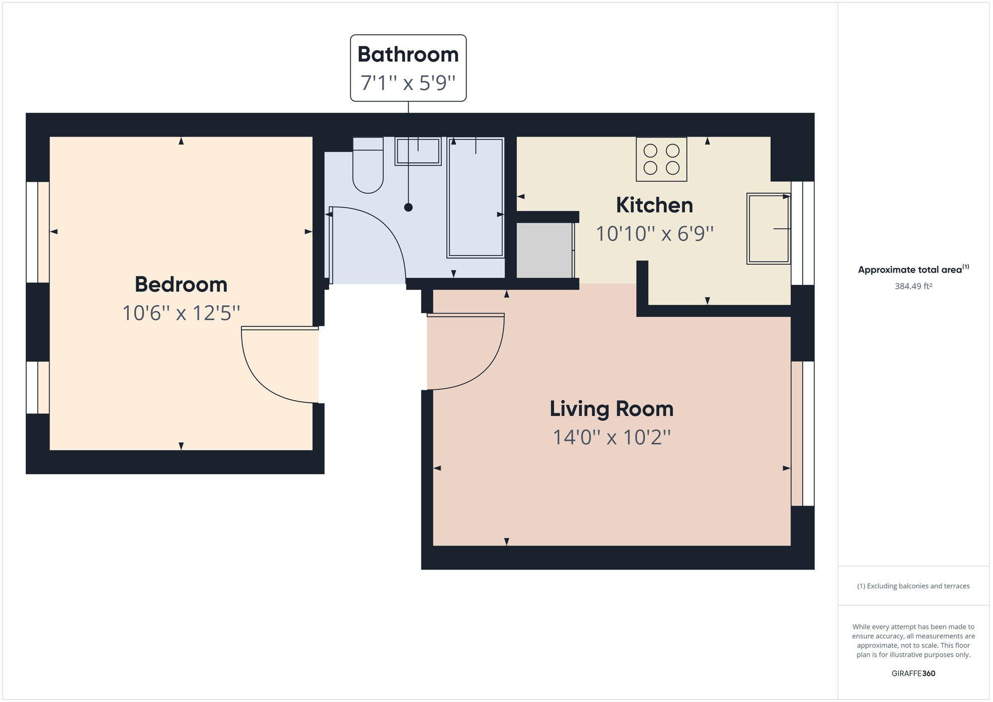 Floorplan of 1 bedroom  Flat to rent, Viking Place, Seymour Road, Leyton, E10