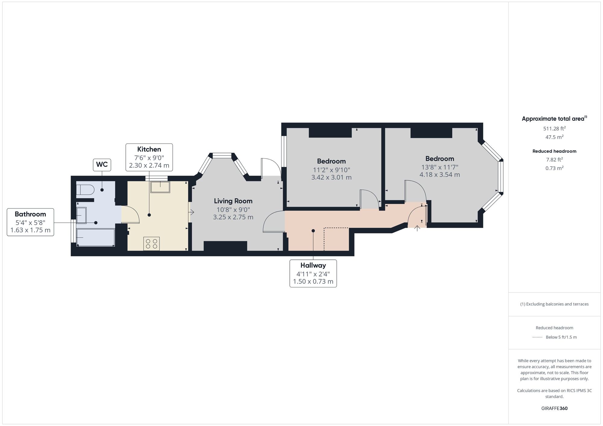 Floorplan of 2 bedroom  Flat for sale, Erskine Road, London, E17