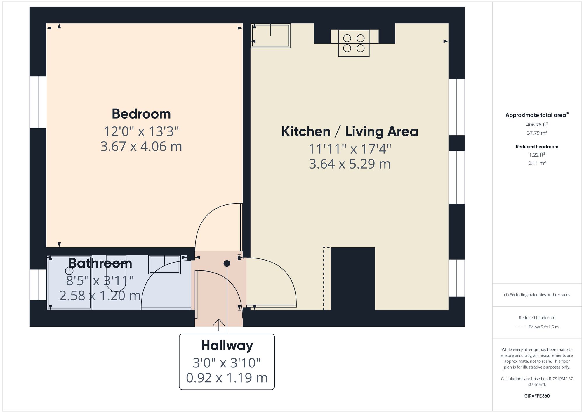 Floorplan of 1 bedroom  Flat to rent, The Avenue, Chingford, London, E4