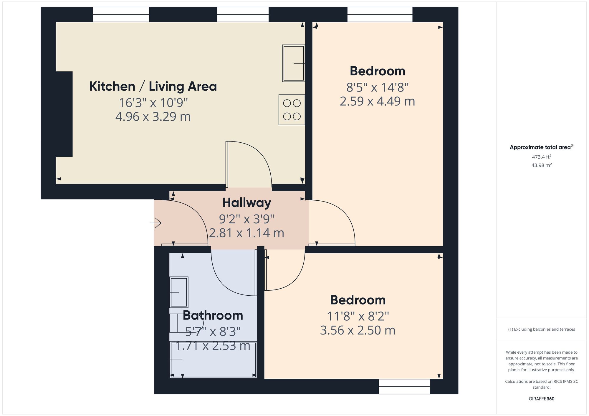 Floorplan of 2 bedroom  Flat to rent, Hoe Street, Walthamstow, London, E17