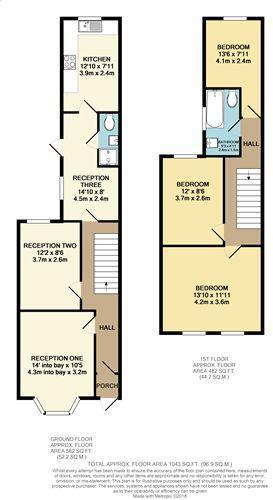 Floorplan of 3 bedroom  House to rent, Granville Road, Walthamstow, London, E17