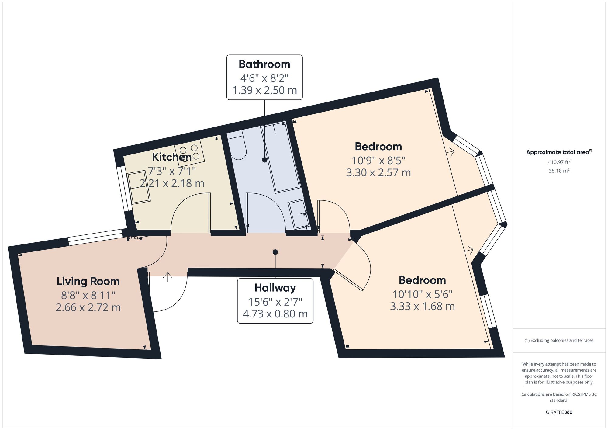 Floorplan of 2 bedroom  Flat to rent, Chingford Road, Walthamstow, London, E17