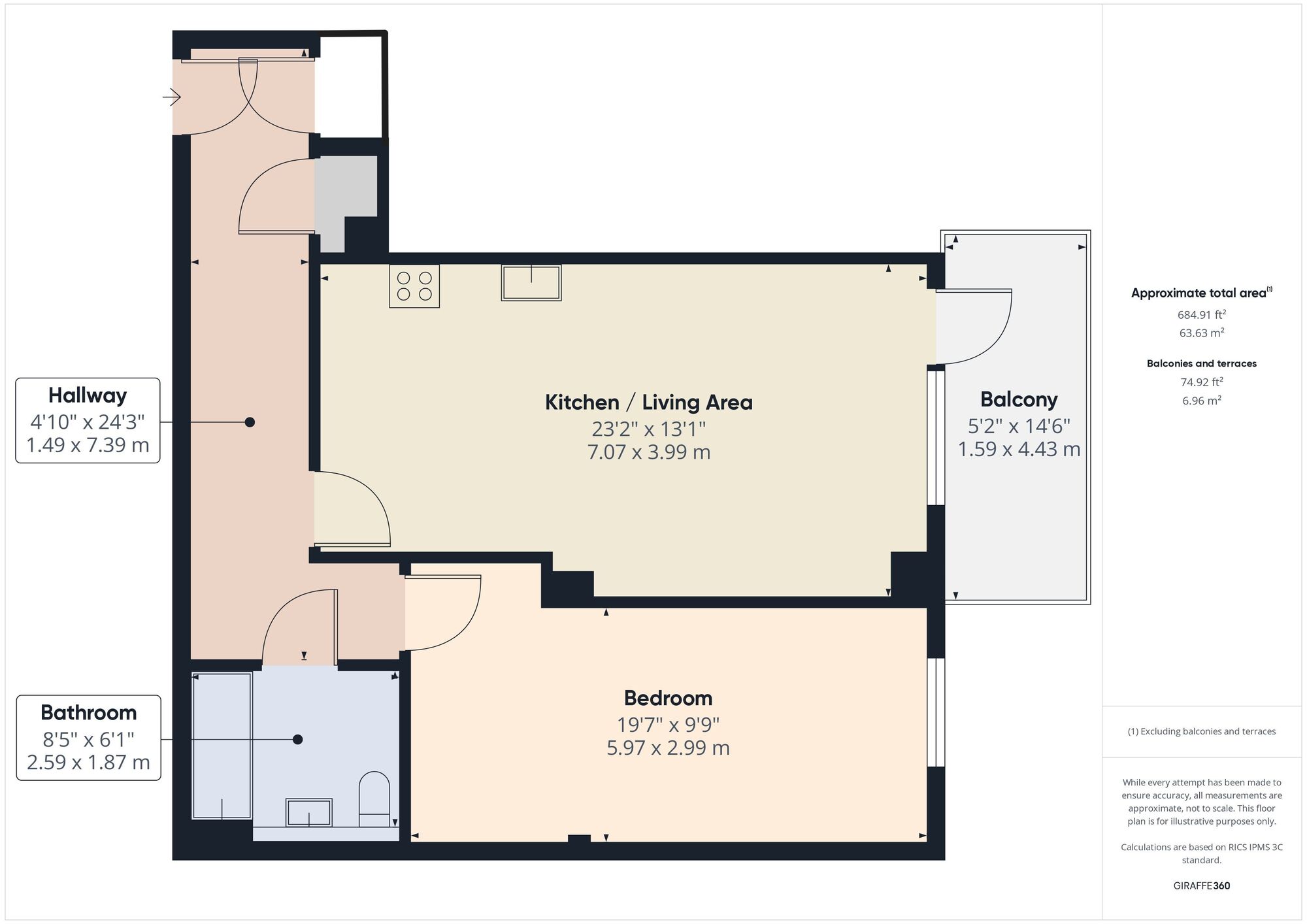 Floorplan of 1 bedroom  Flat for sale, Troubridge Square, Walthamstow, E17