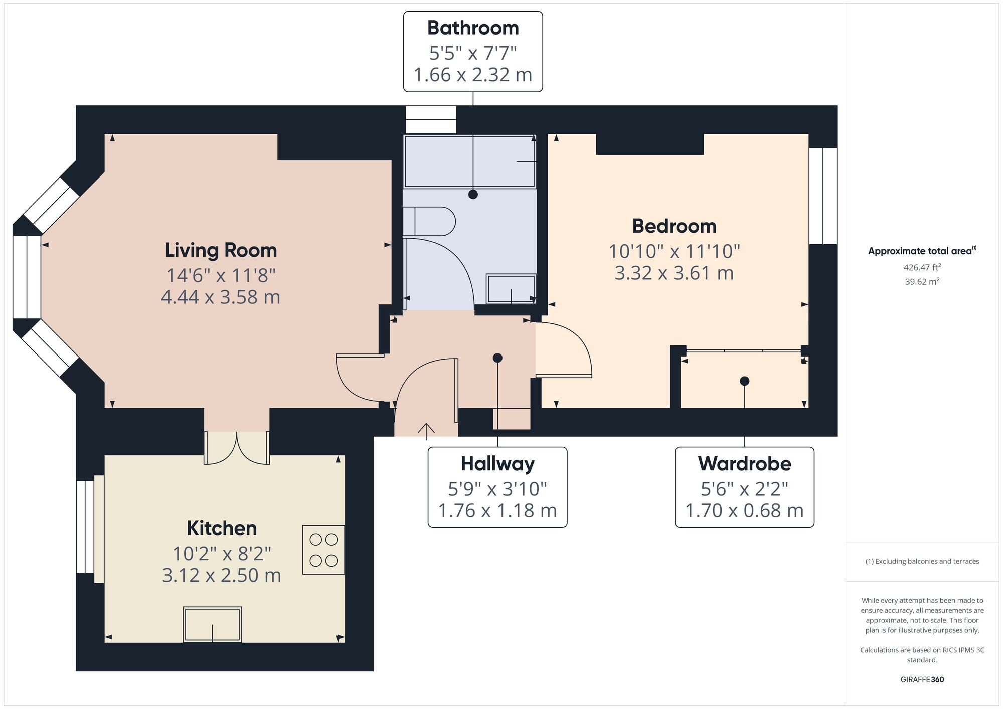 Floorplan of 1 bedroom  Flat for sale, Vicarage Road, Leyton, London, E10