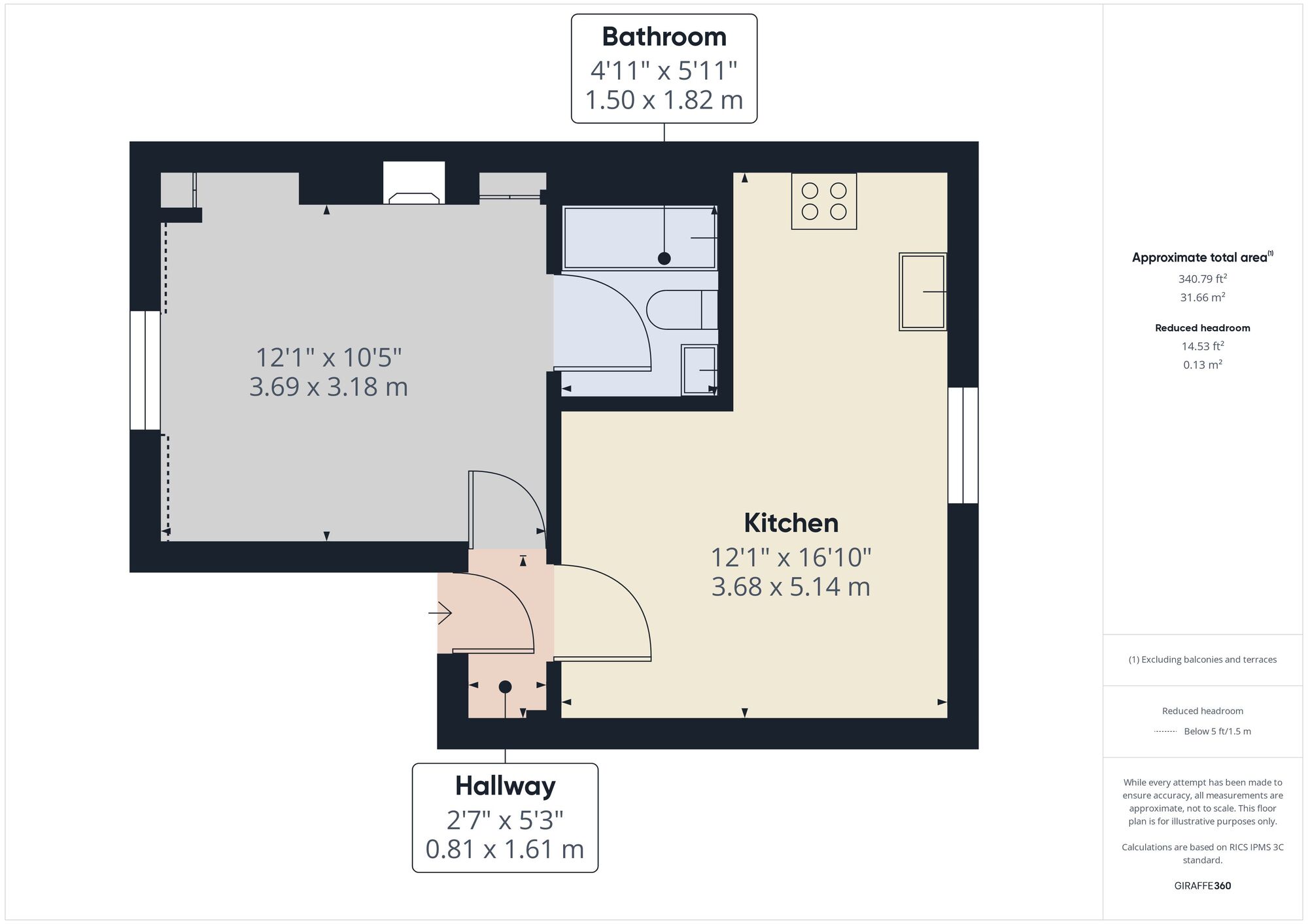 Floorplan of 1 bedroom  Flat to rent, Hoe Street, Walthamstow, London, E17