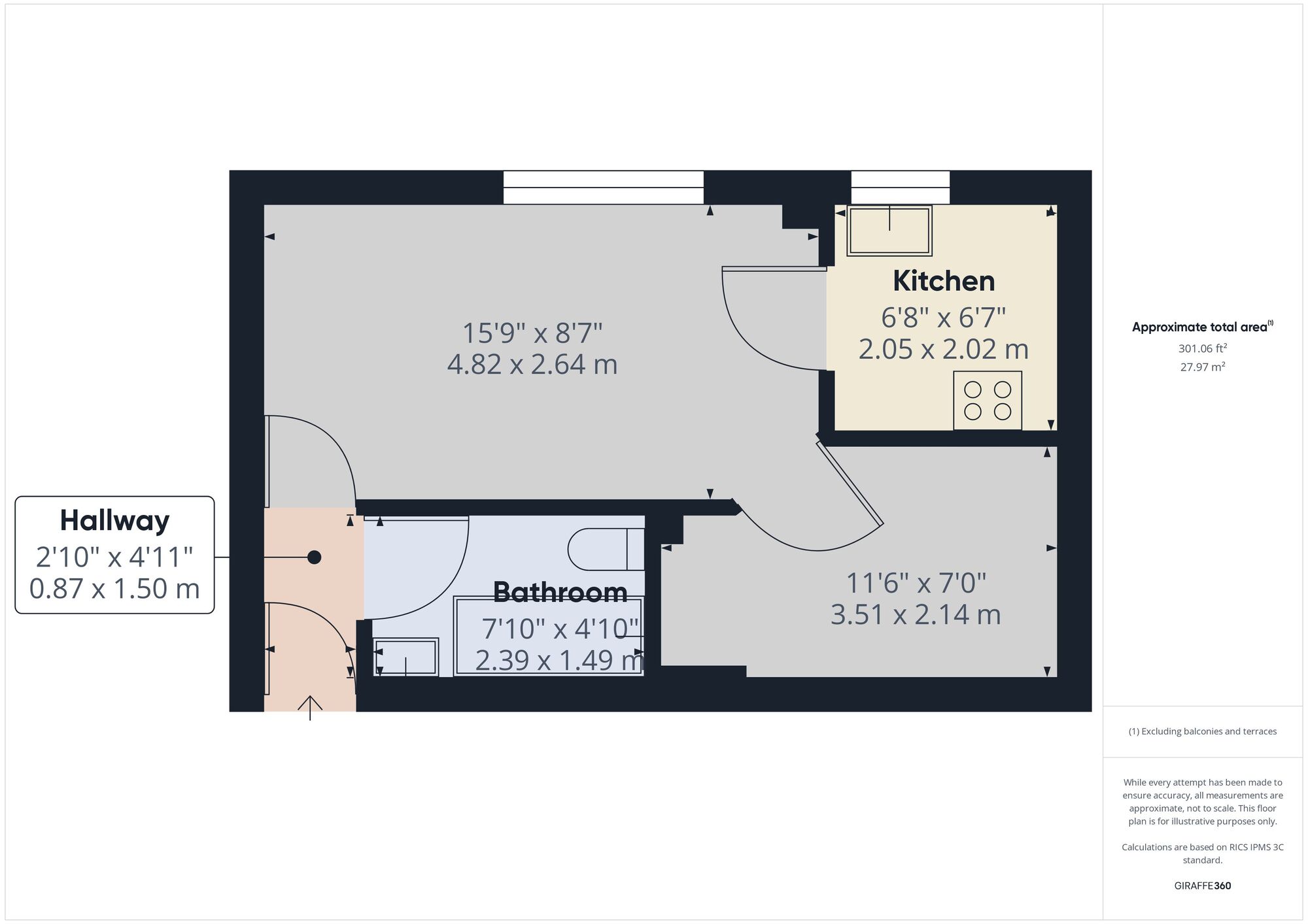 Floorplan of 1 bedroom  Flat to rent, Luther King Close, Walthamstow, London, E17