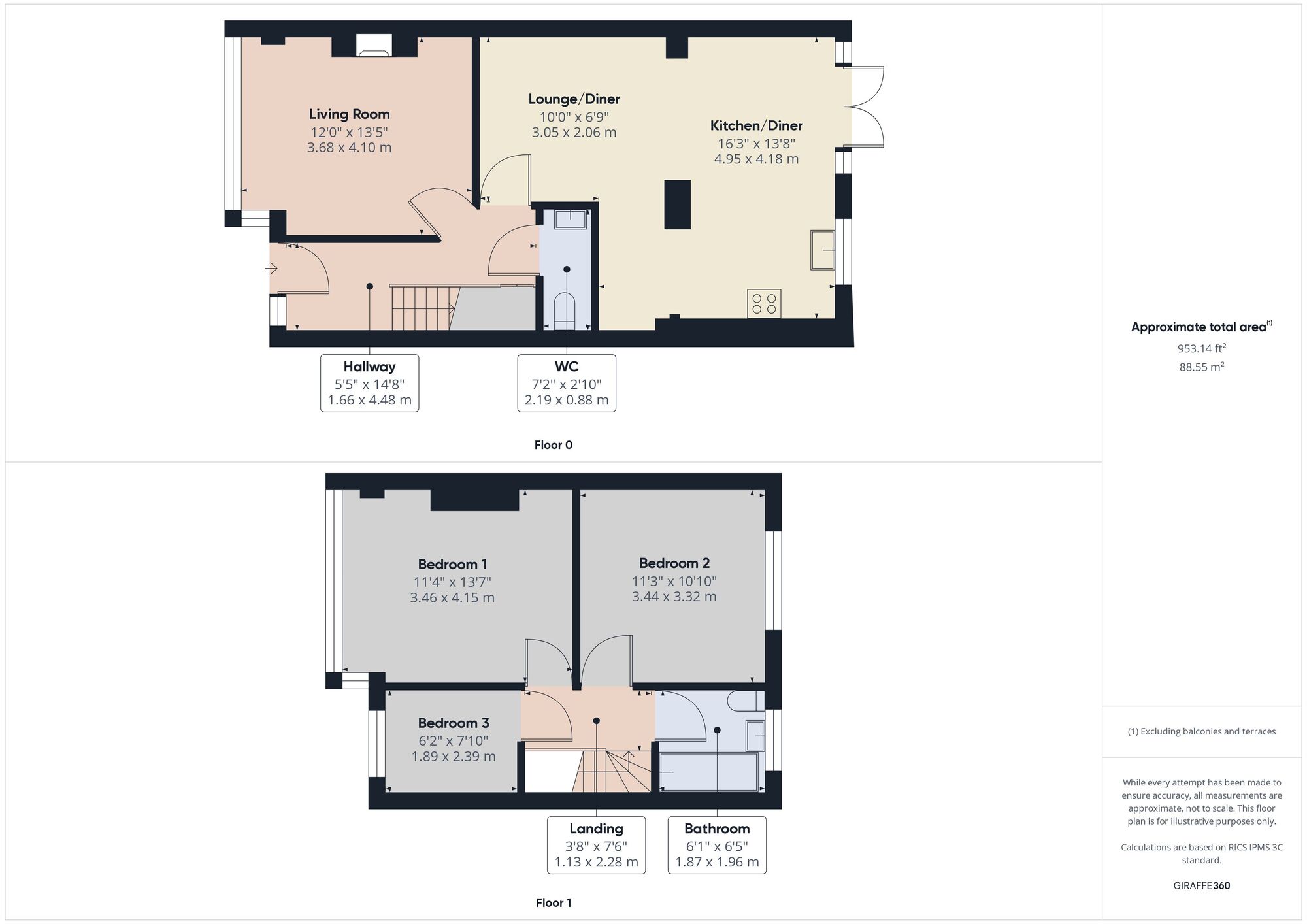 Floorplan of 3 bedroom Mid Terrace House for sale, Billet Road, Walthamstow, E17