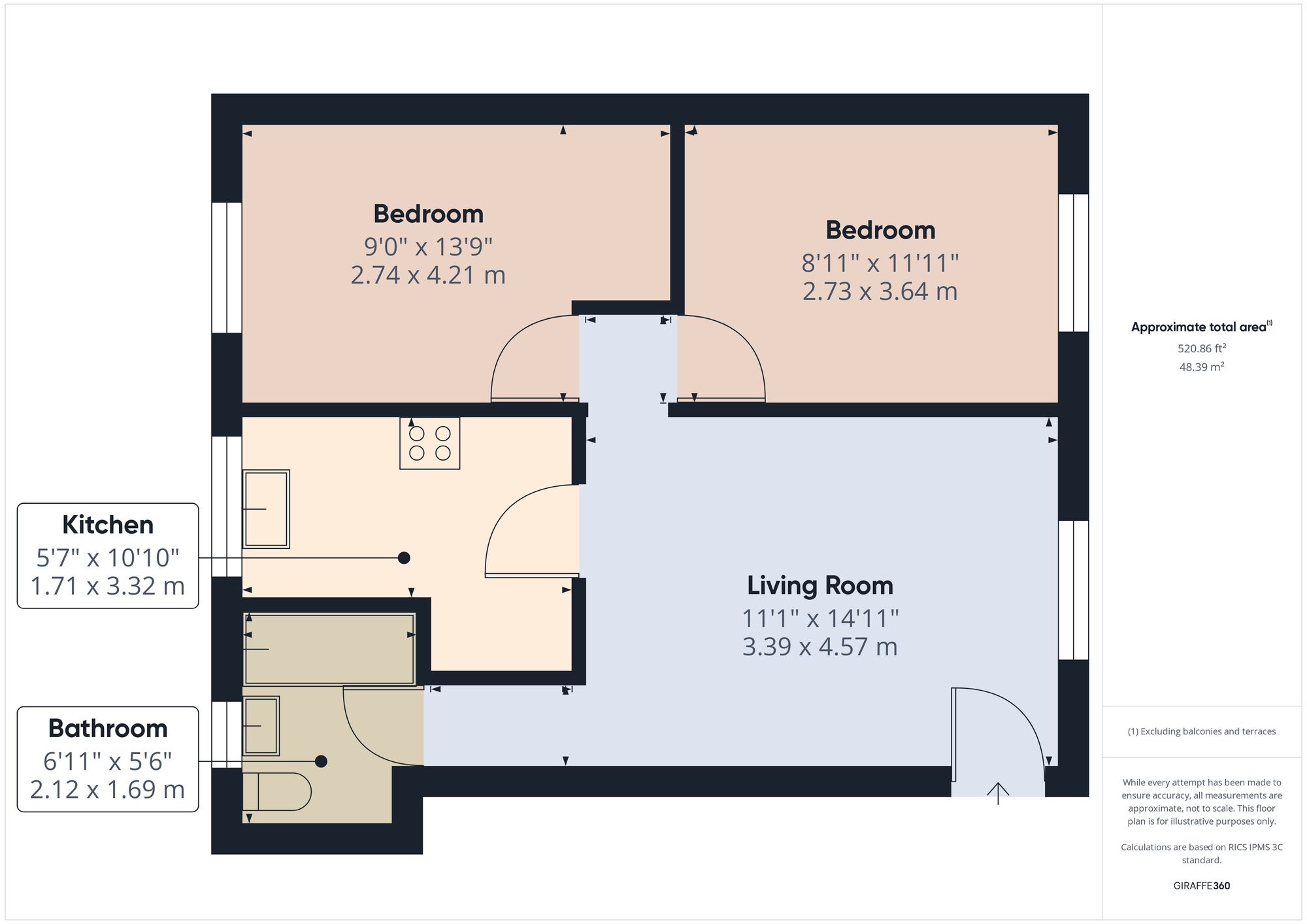 Floorplan of 2 bedroom  Flat for sale, Church Hill Road, Walthamstow, E17