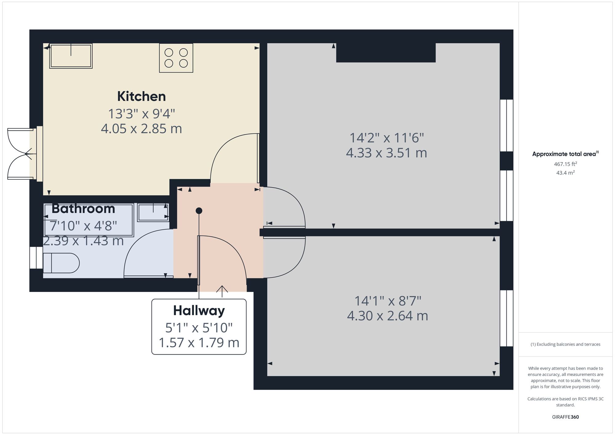 Floorplan of 1 bedroom  Flat to rent, Hoe Street, Walthamstow, London, E17