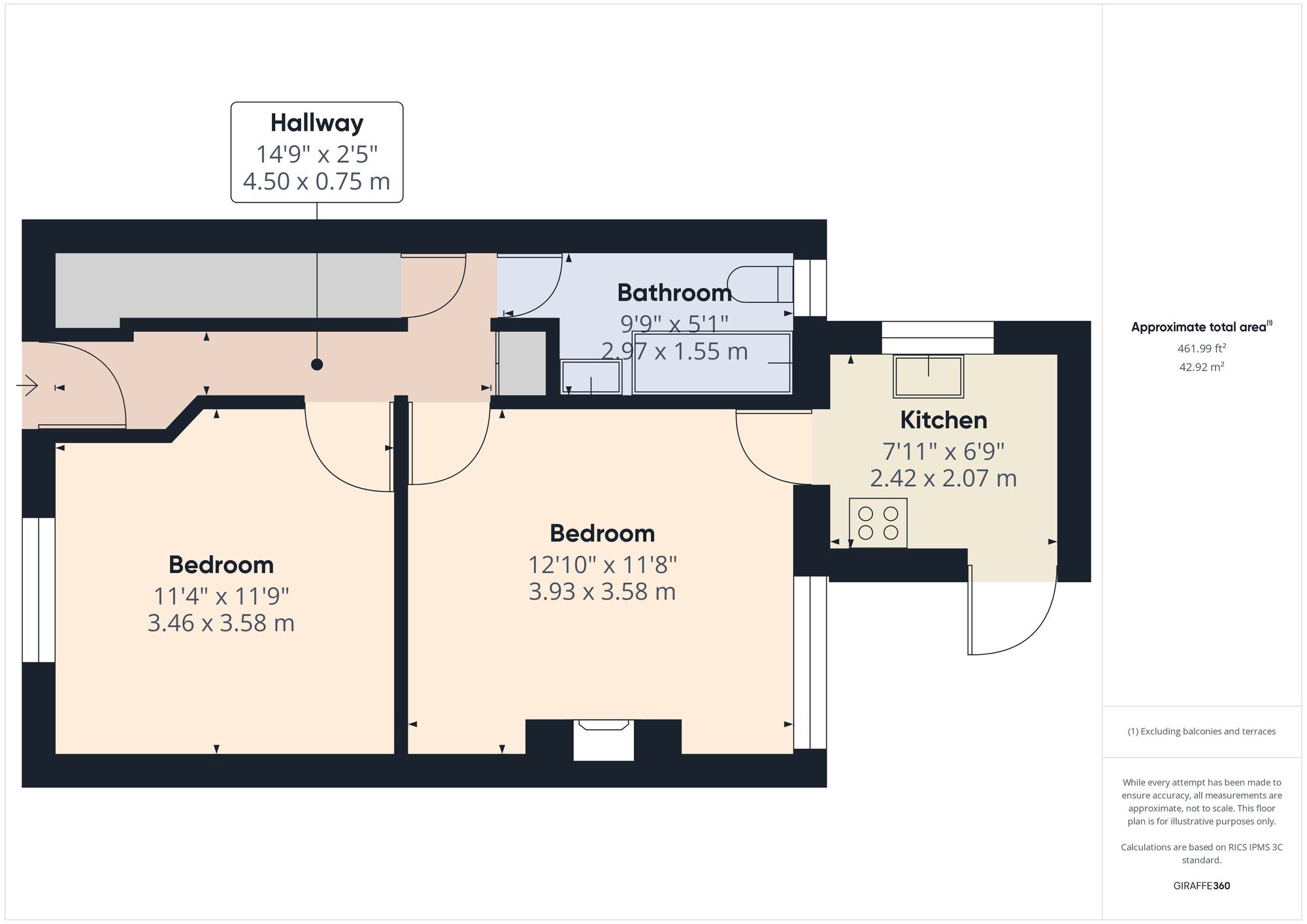 Floorplan of 1 bedroom  Flat to rent, Church Lane, Walthamstow, London, E17