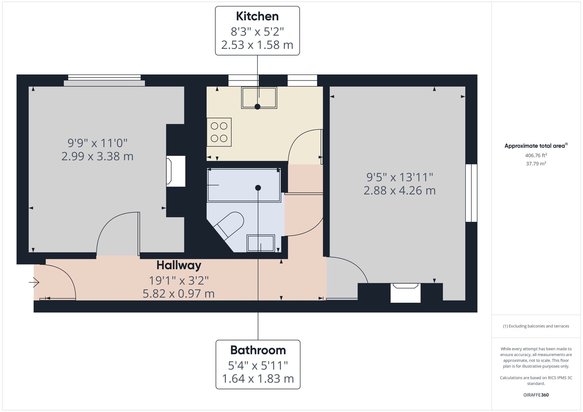 Floorplan of 1 bedroom  Flat to rent, Hoe Street, Walthamstow, London, E17