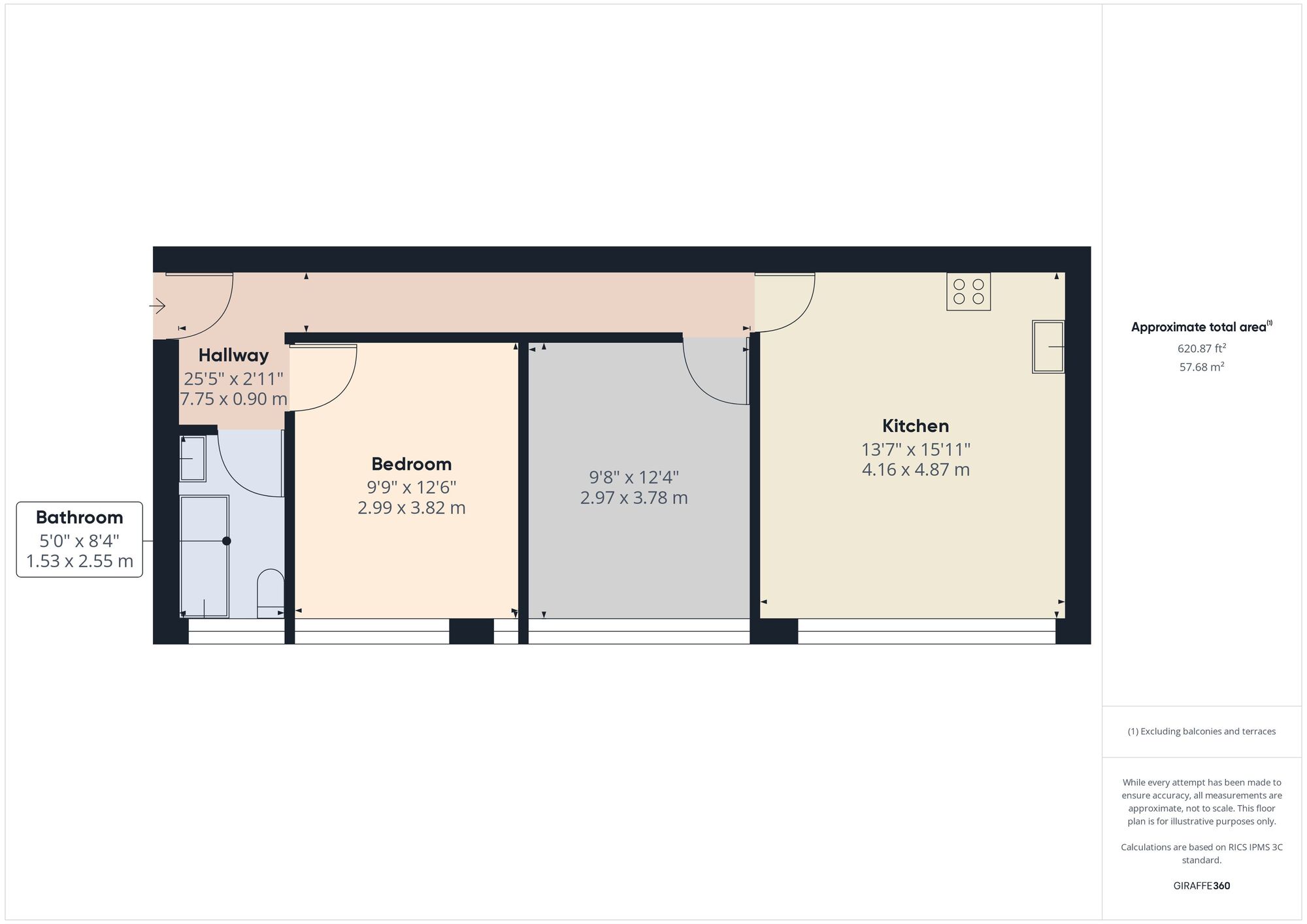 Floorplan of 2 bedroom  Flat to rent, Grosvenor Park Road, London, E17