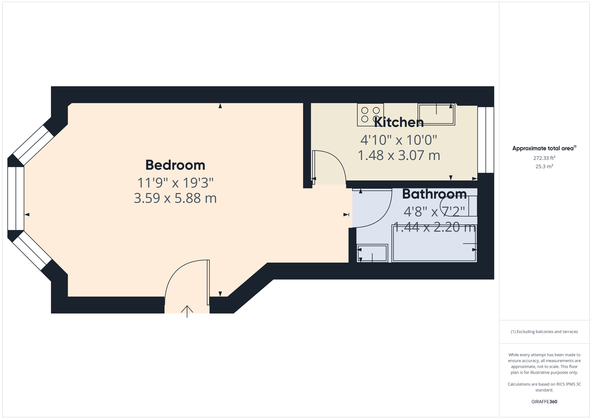 Floorplan of 1 bedroom  Flat for sale, Somers Road, Walthamstow, London, E17