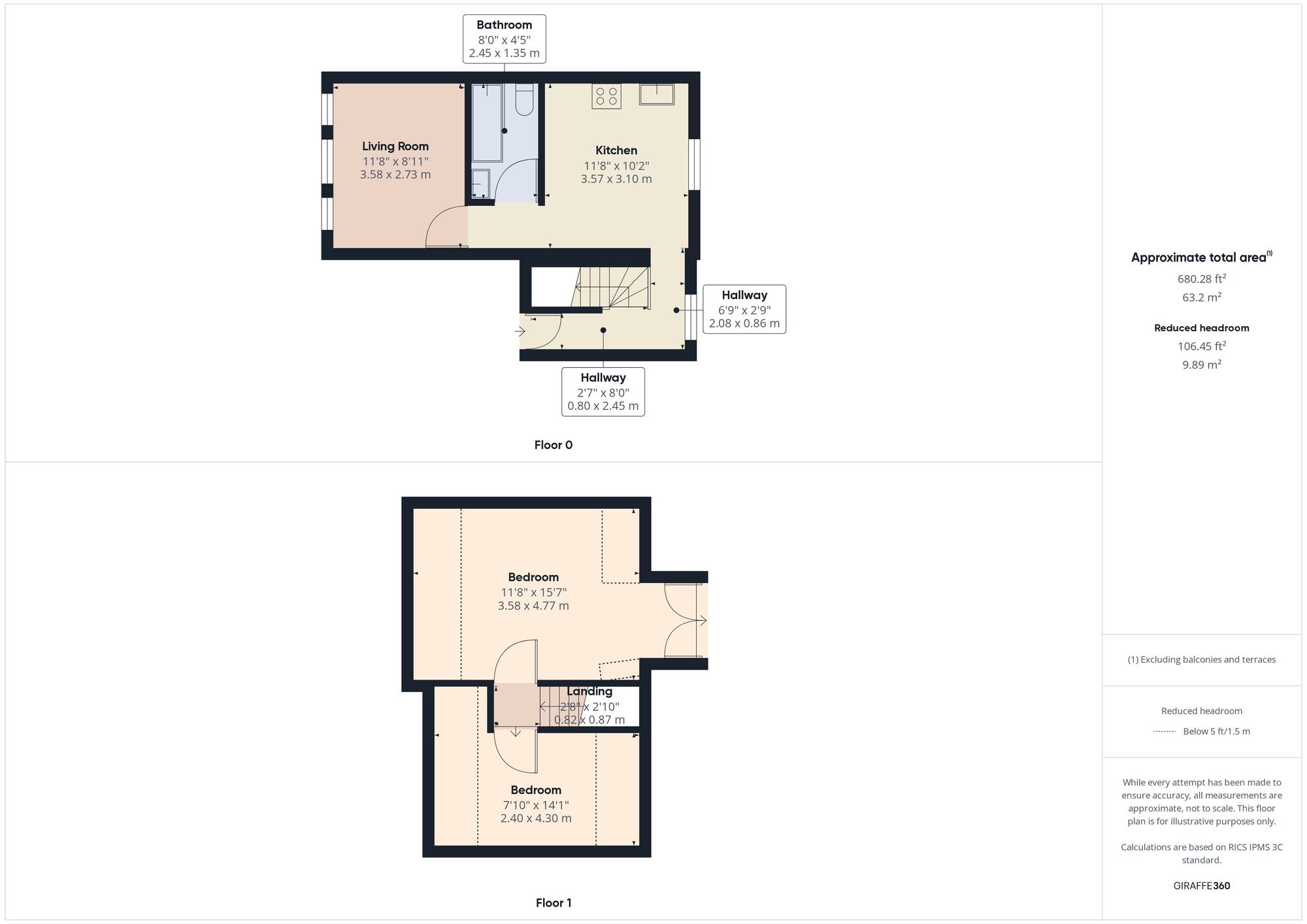 Floorplan of 2 bedroom  Flat for sale, Hartley Road, Bushwood, London, E11