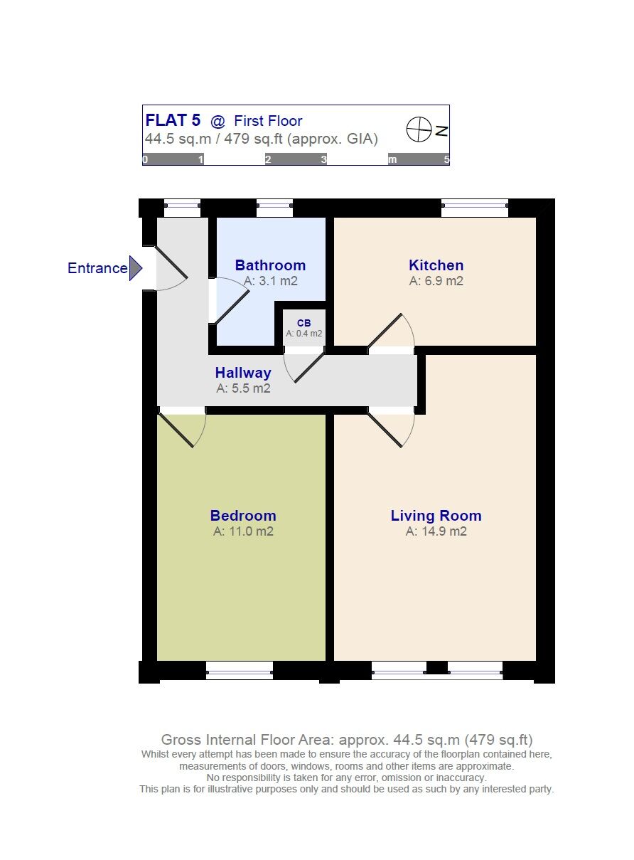 Floorplan of 1 bedroom  Flat for sale, Upton Lane, Forest Gate, London, E7