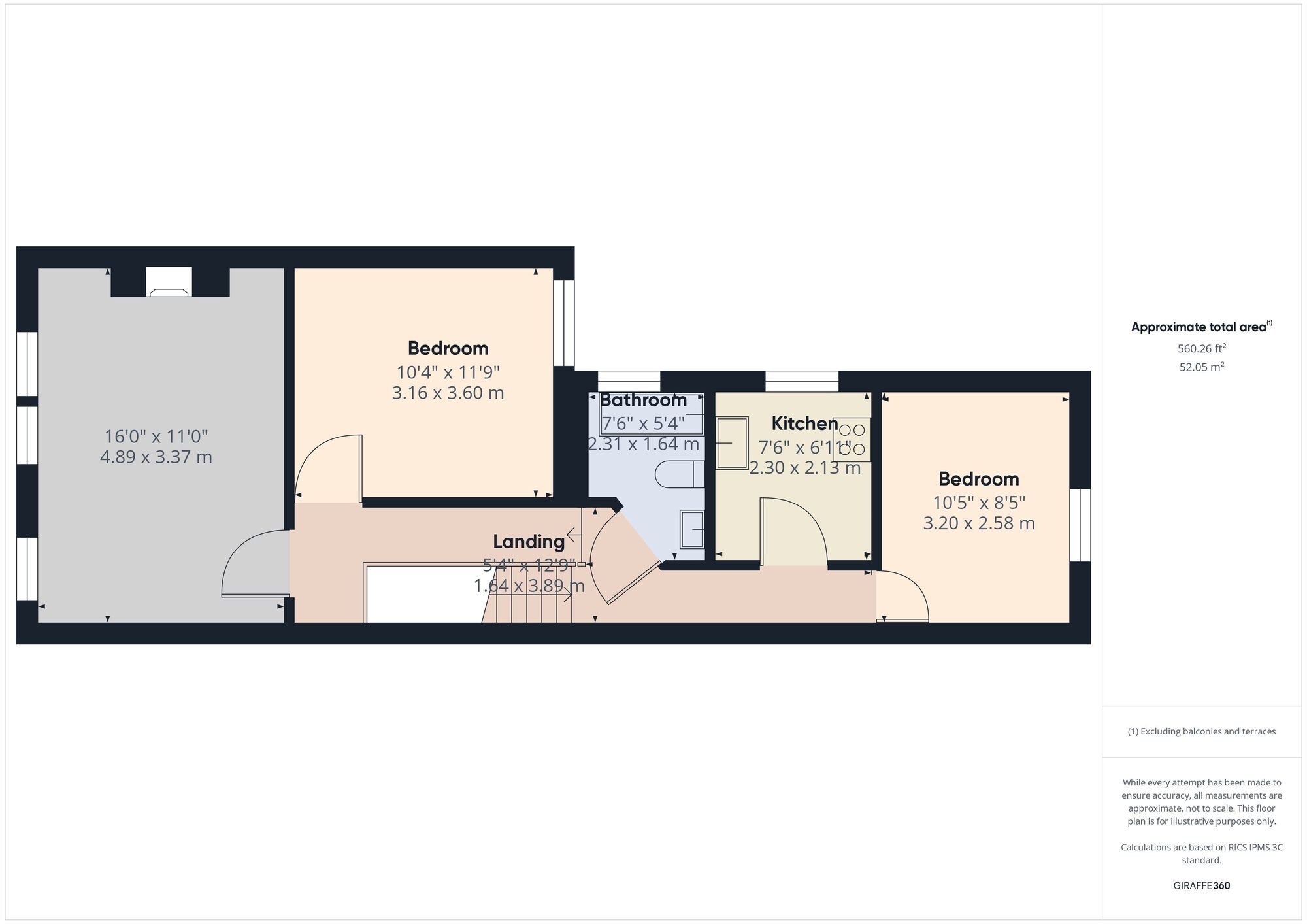 Floorplan of 2 bedroom  Flat to rent, Cairo Road, Walthamstow, London, E17