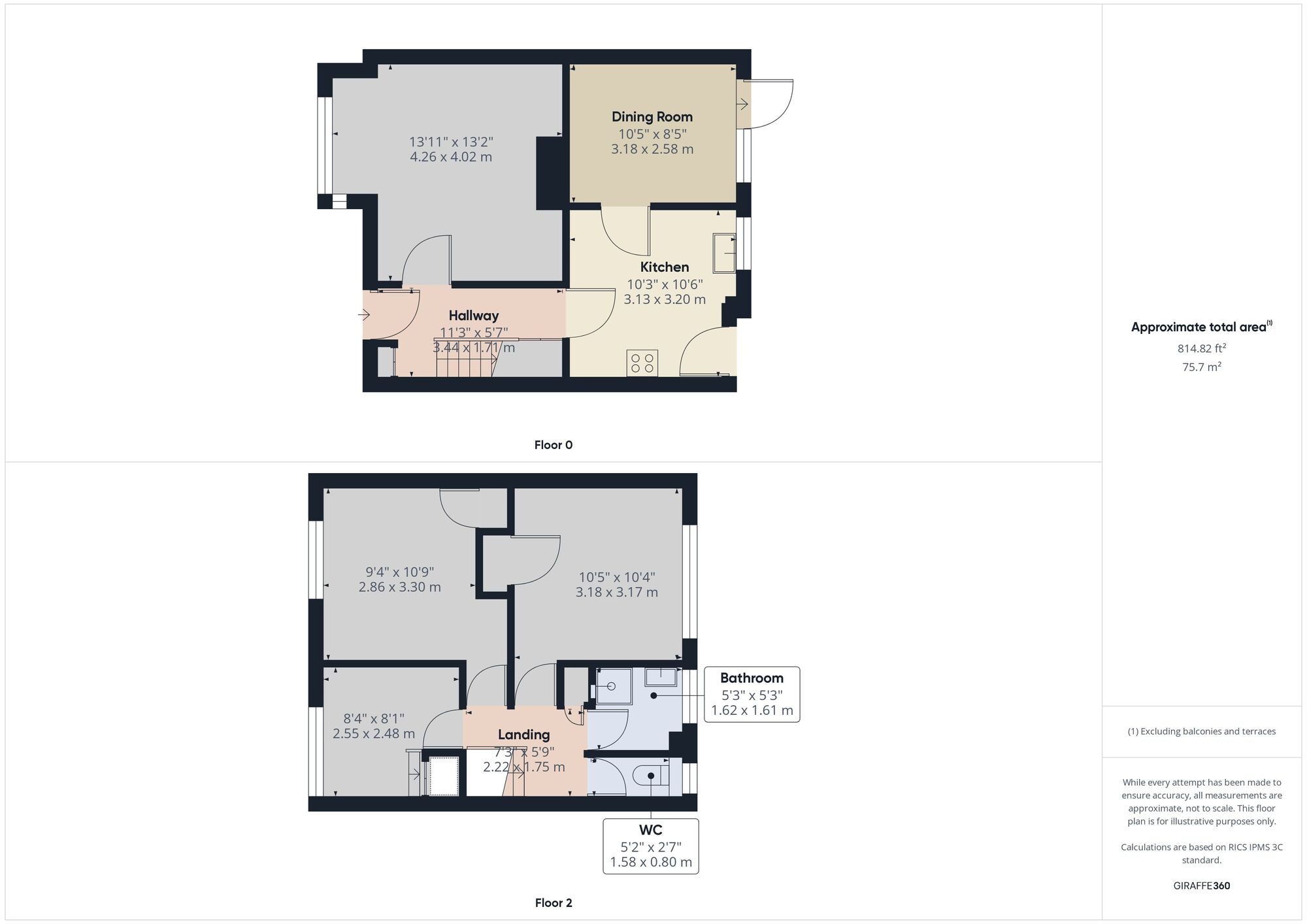 Floorplan of 3 bedroom Mid Terrace House to rent, Millfield Avenue, Walthamstow, London, E17