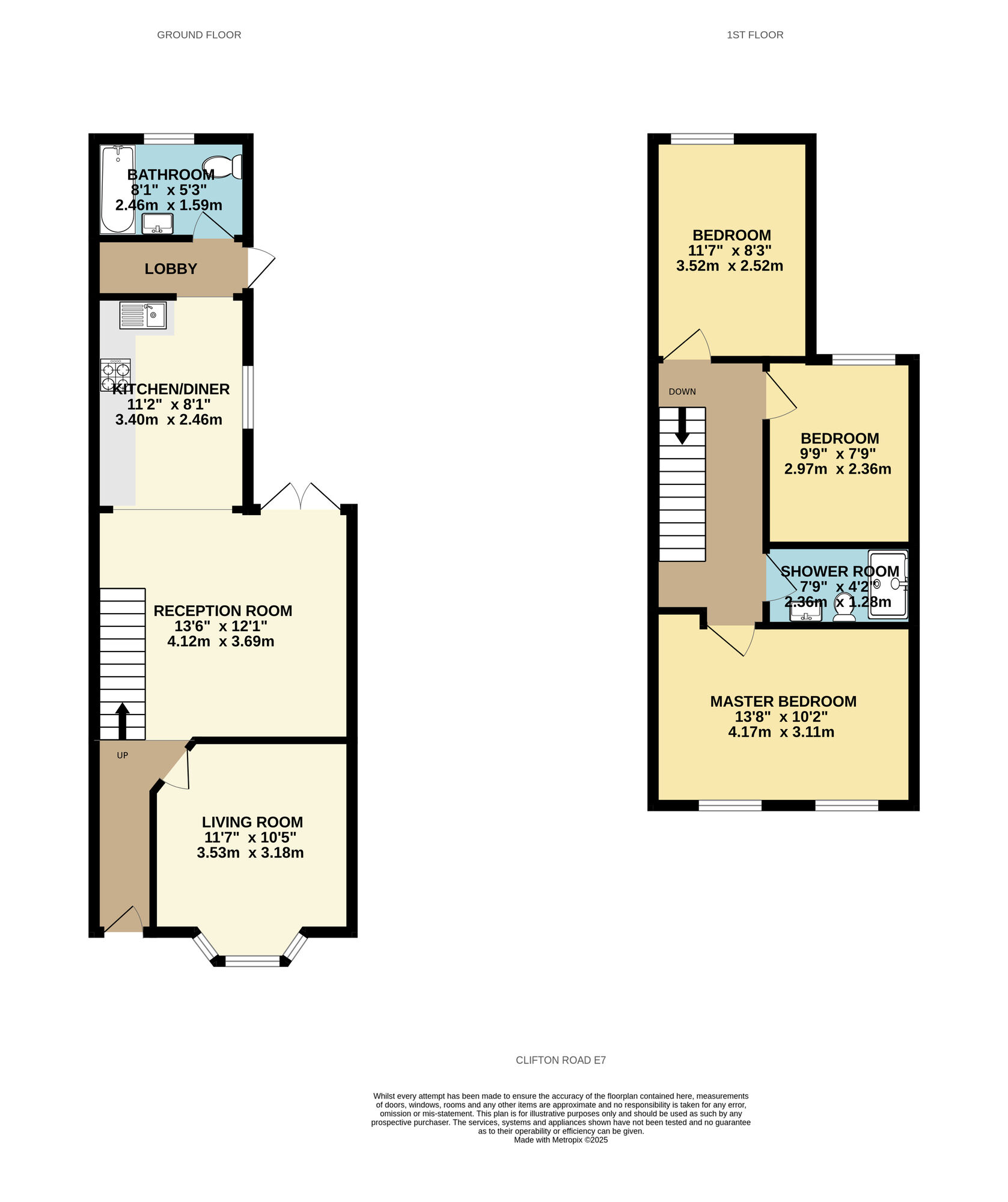 Floorplan of 3 bedroom Mid Terrace House for sale, Clifton Road, Forest Gate, London, E7