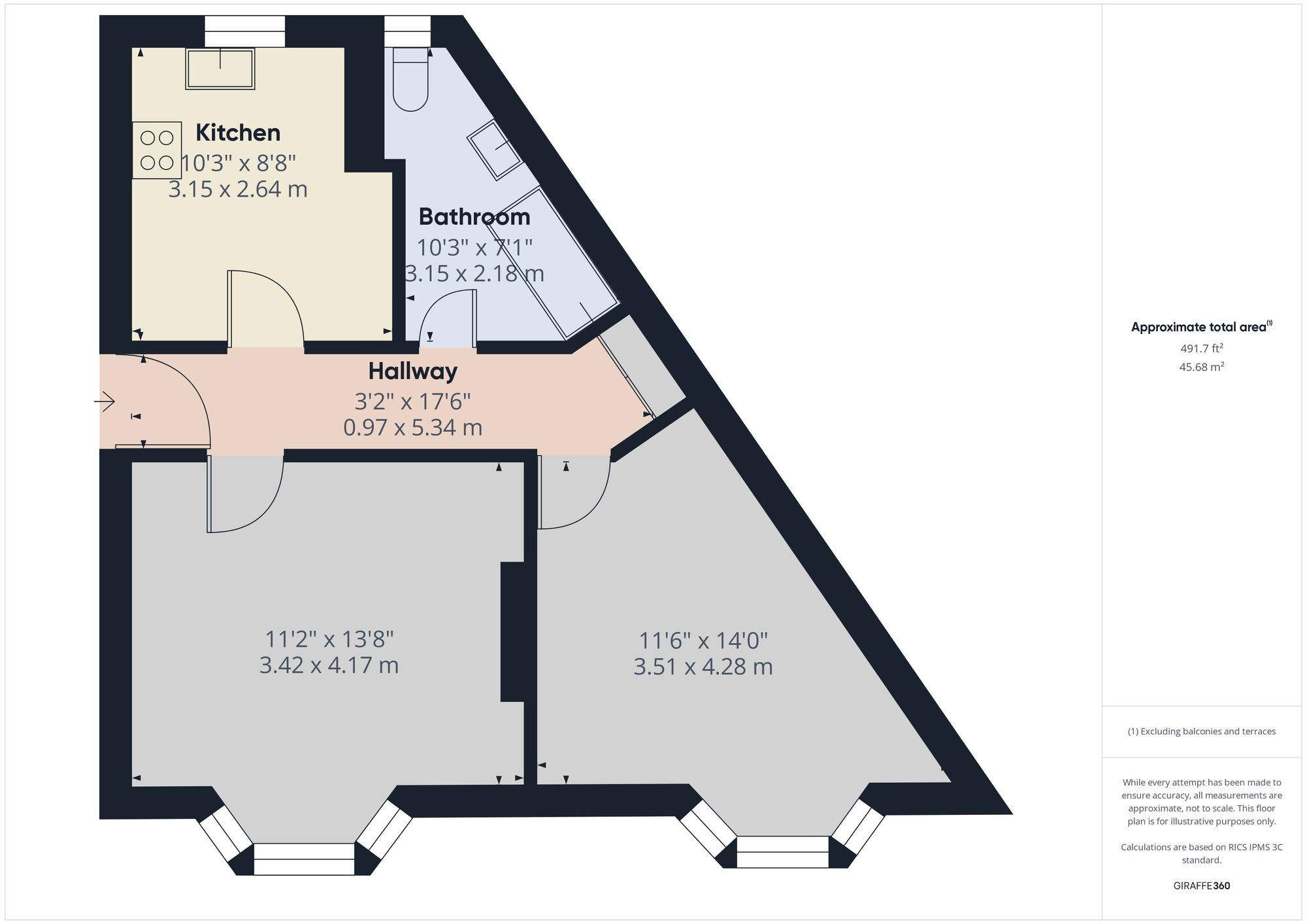 Floorplan of 1 bedroom  Flat to rent, Brierley Road, Leytonstone, E11