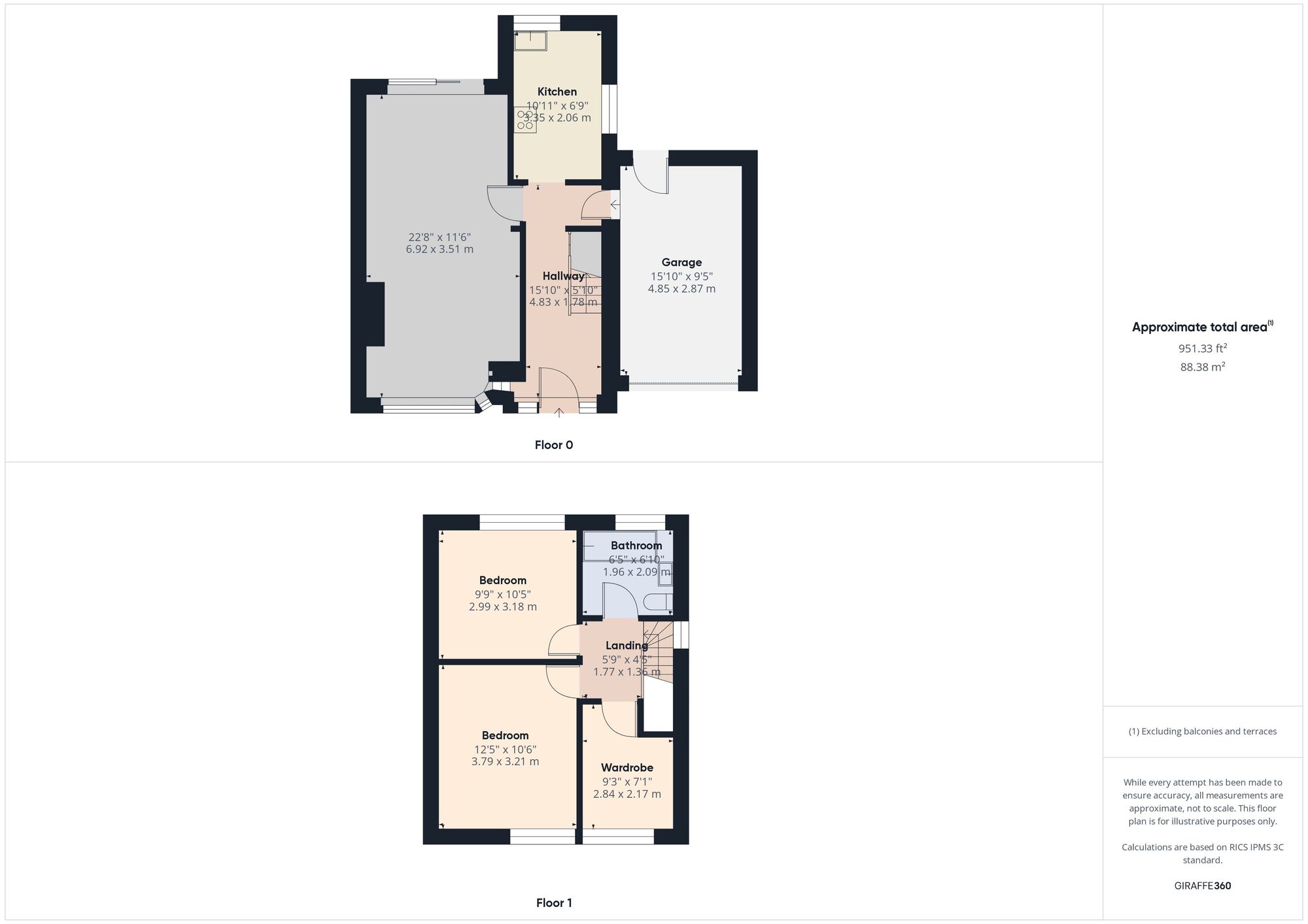 Floorplan of 3 bedroom Semi Detached House to rent, Ongar Road, Pilgrims Hatch, Essex, CM15