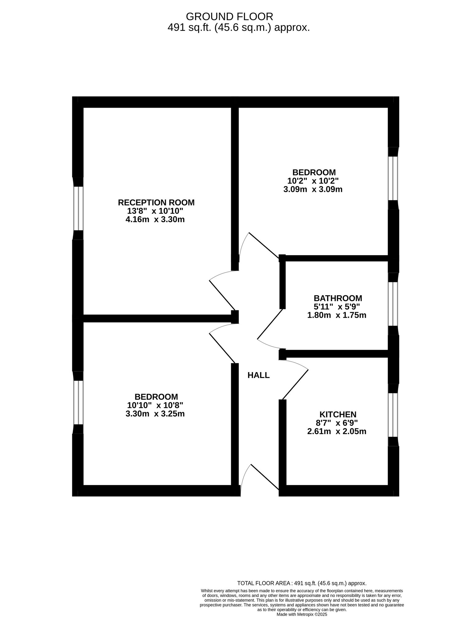 Floorplan of 2 bedroom  Flat to rent, Shernhall Street, Walthamstow, E17