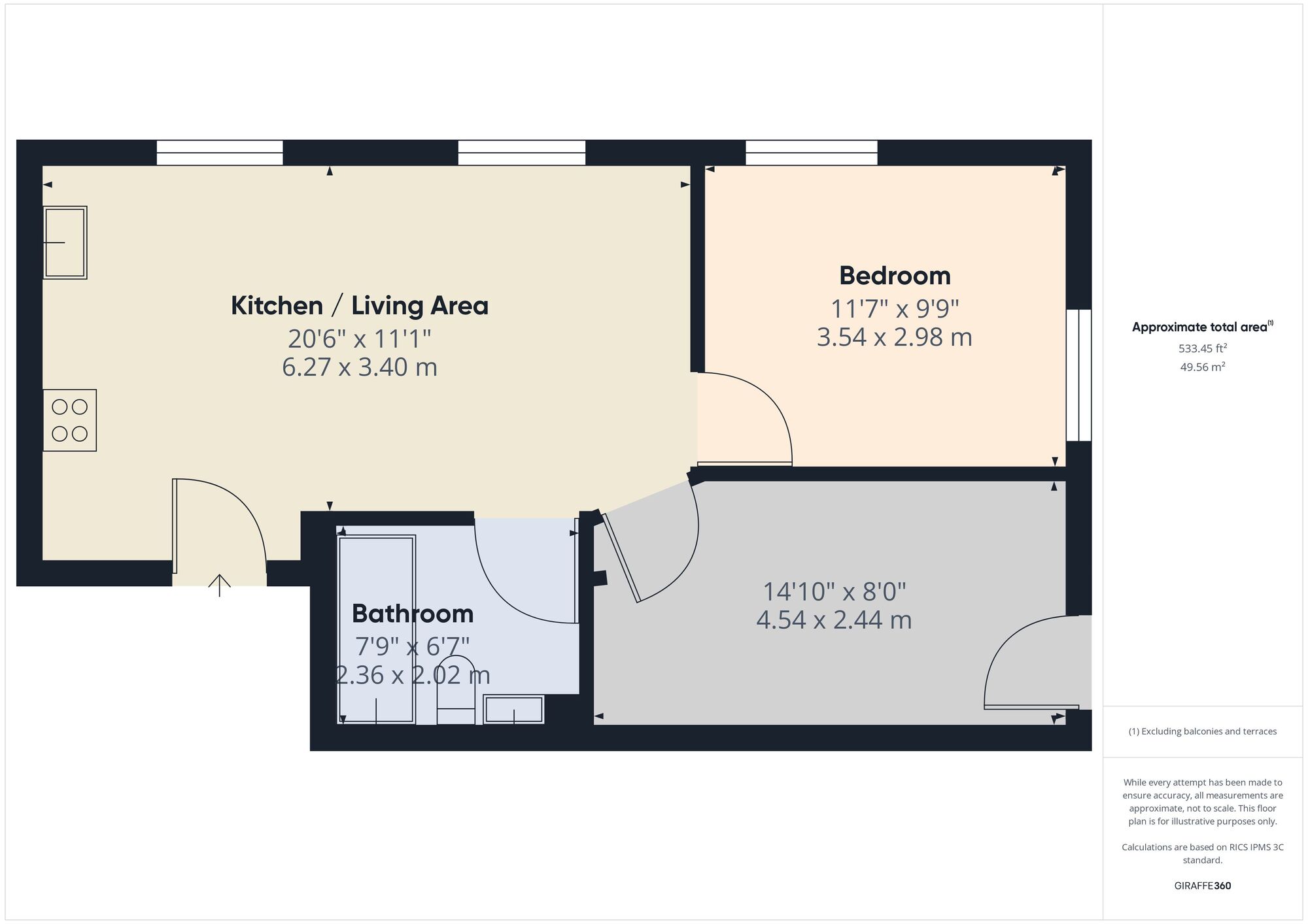 Floorplan of 2 bedroom  Flat to rent, Grosvenor Park Road, Walthamstow, E17