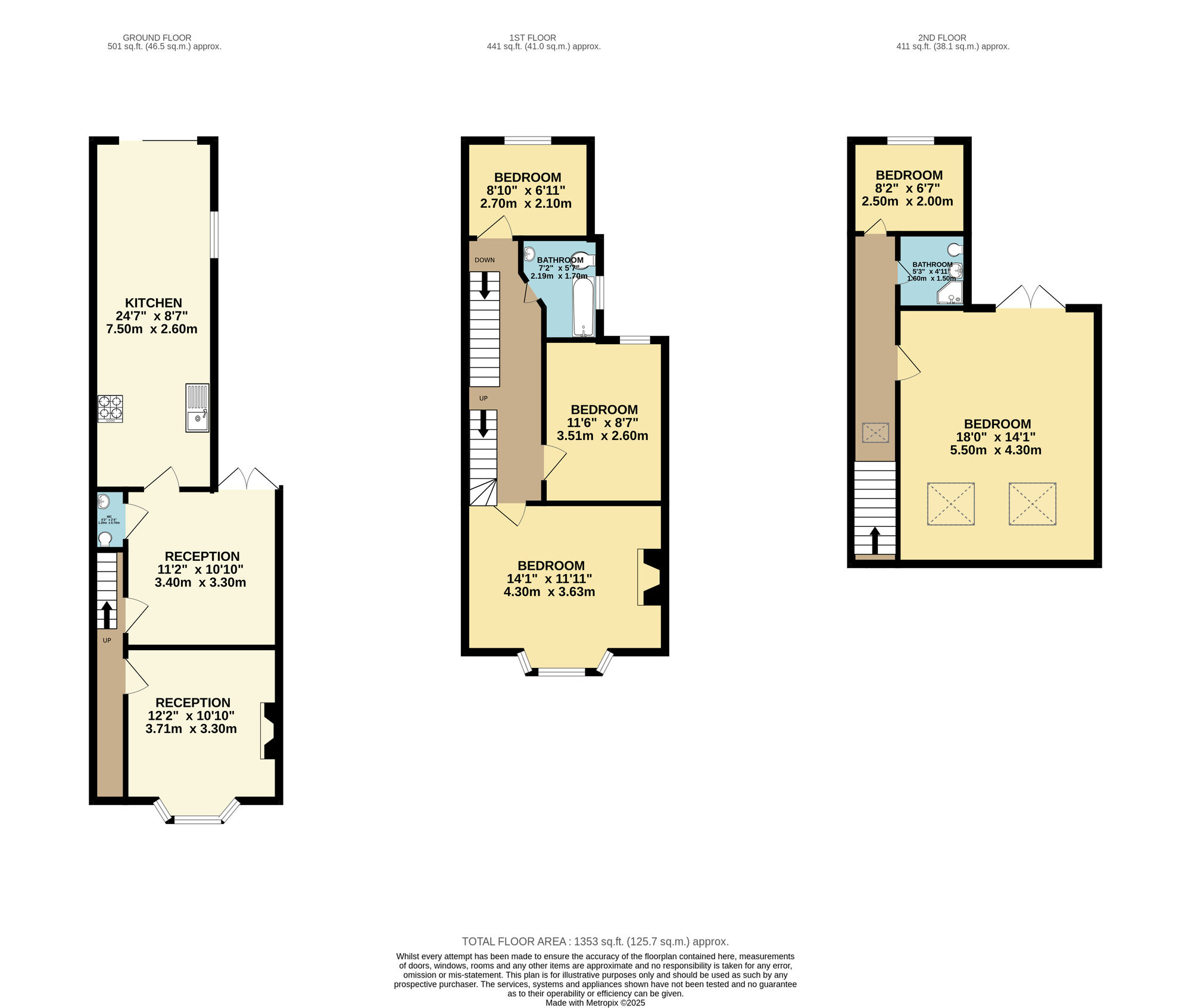 Floorplan of 5 bedroom  House to rent, Somerset Road, Walthamstow, E17