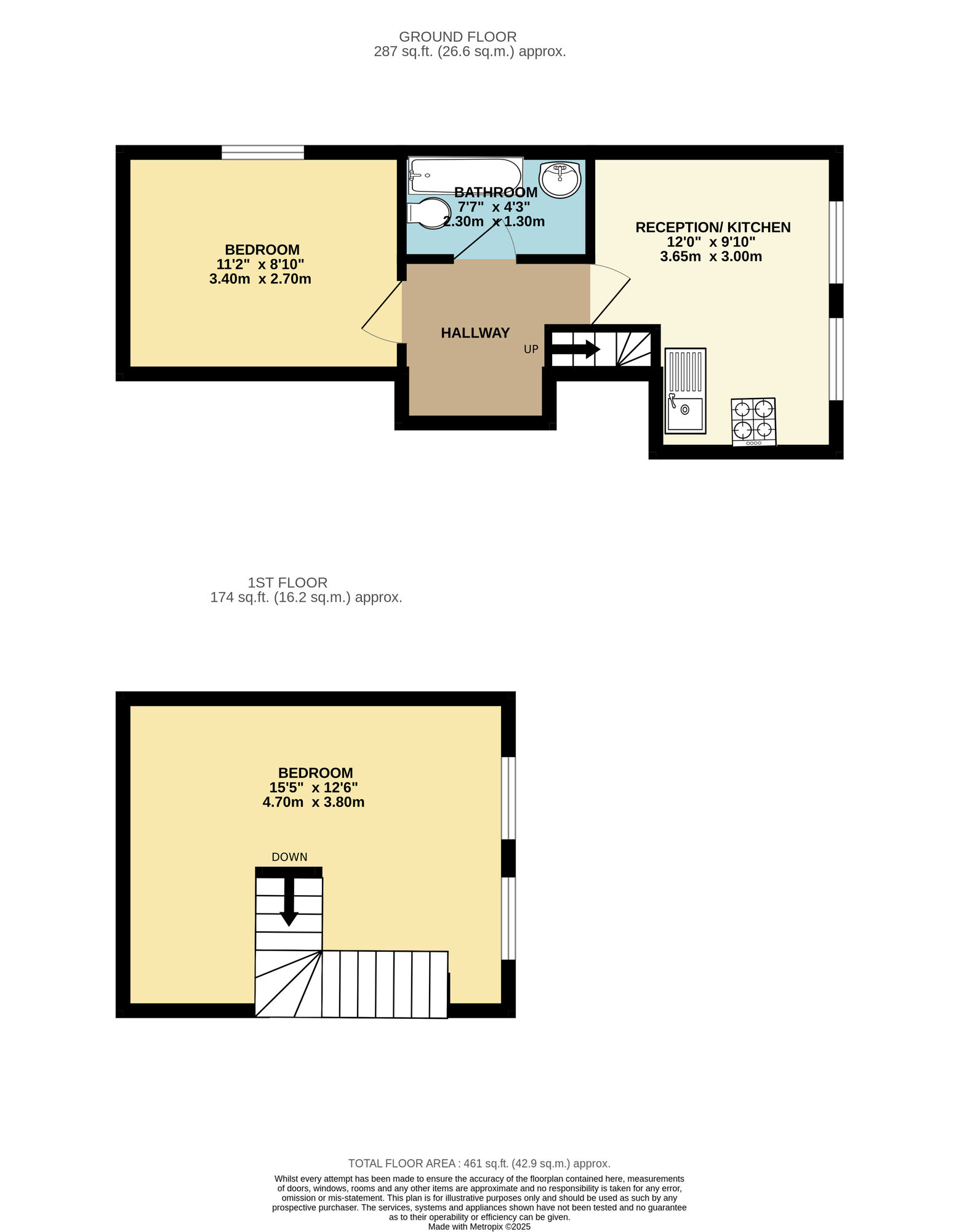 Floorplan of 2 bedroom  Flat to rent, Hoe Street, Walthamstow, E17