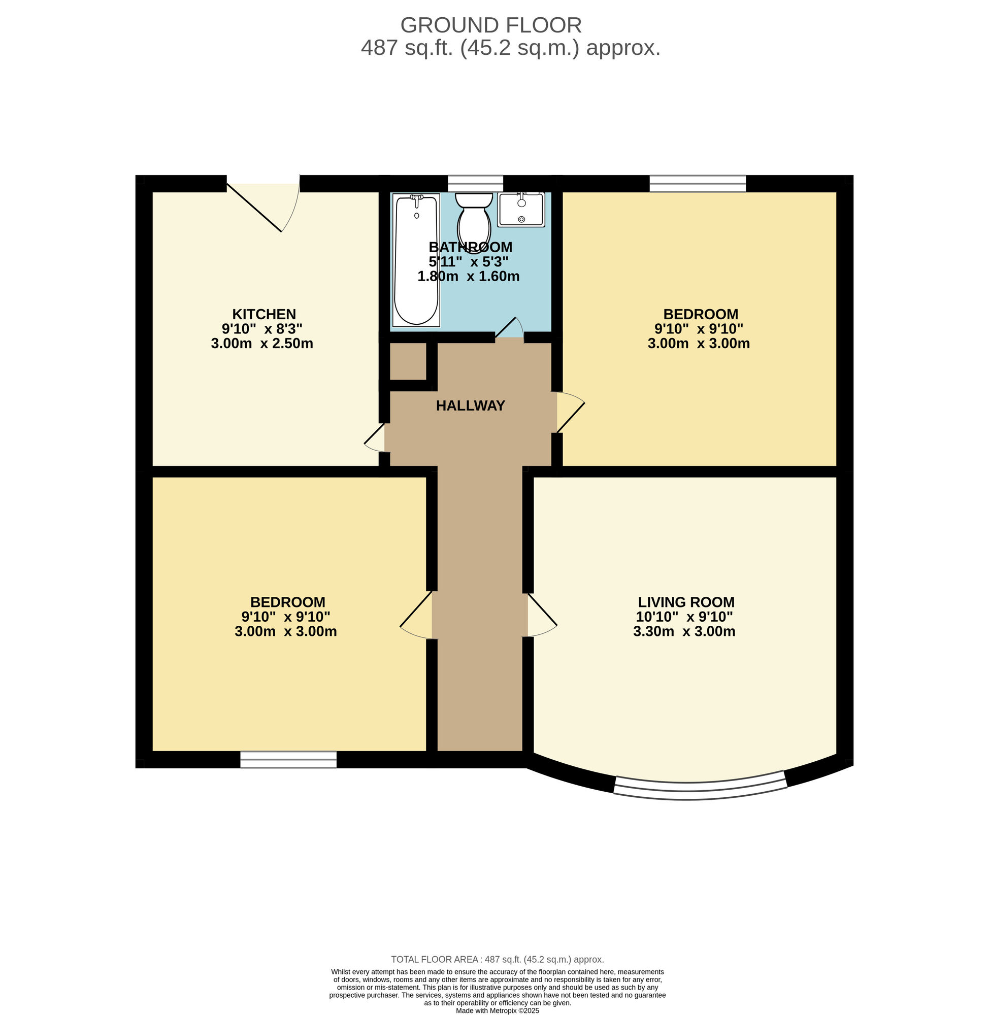 Floorplan of 2 bedroom  Flat to rent, Butterfields, Walthamstow, E17