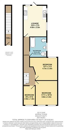 Floorplan of 3 bedroom  Flat for sale, Warner Road, Walthamstow, E17