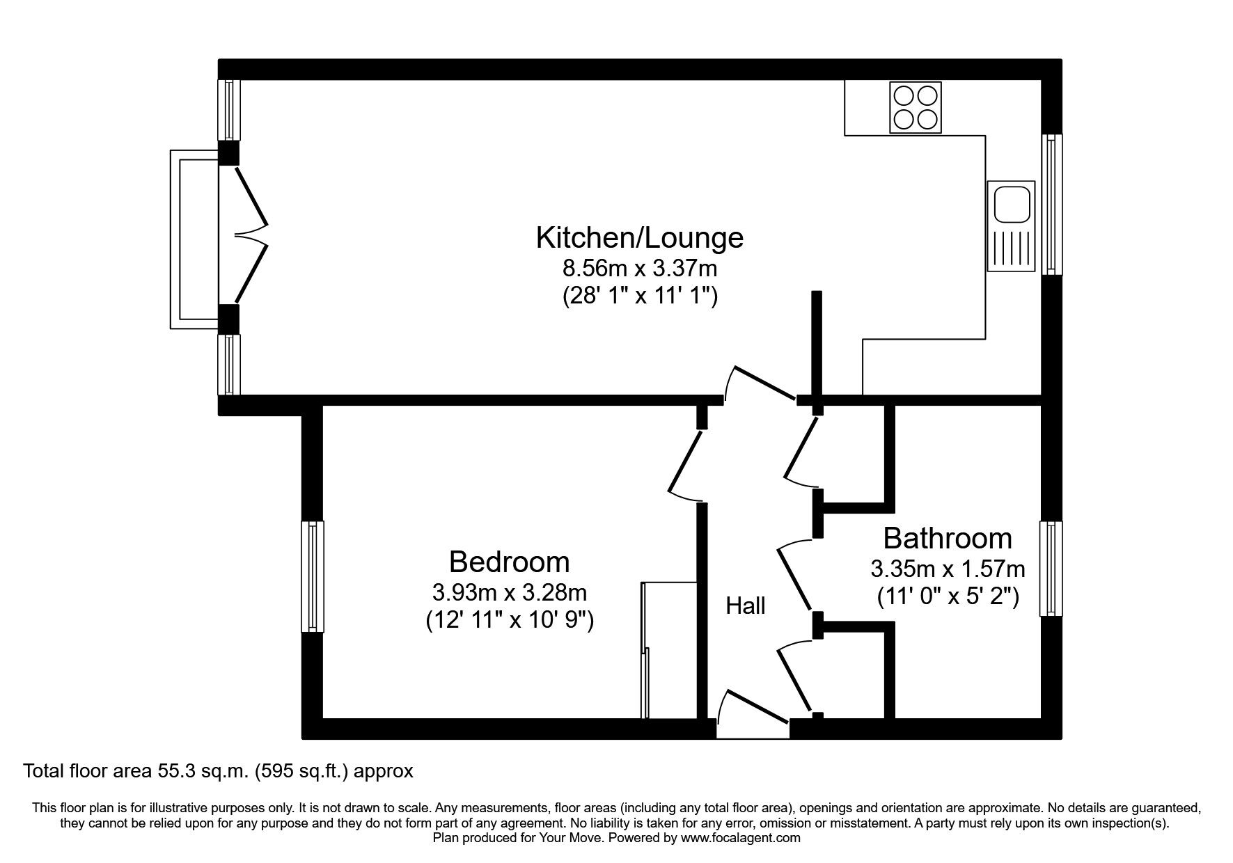 Floorplan of 1 bedroom  Flat for sale, Albion Street, Wolverhampton, West Midlands, WV1