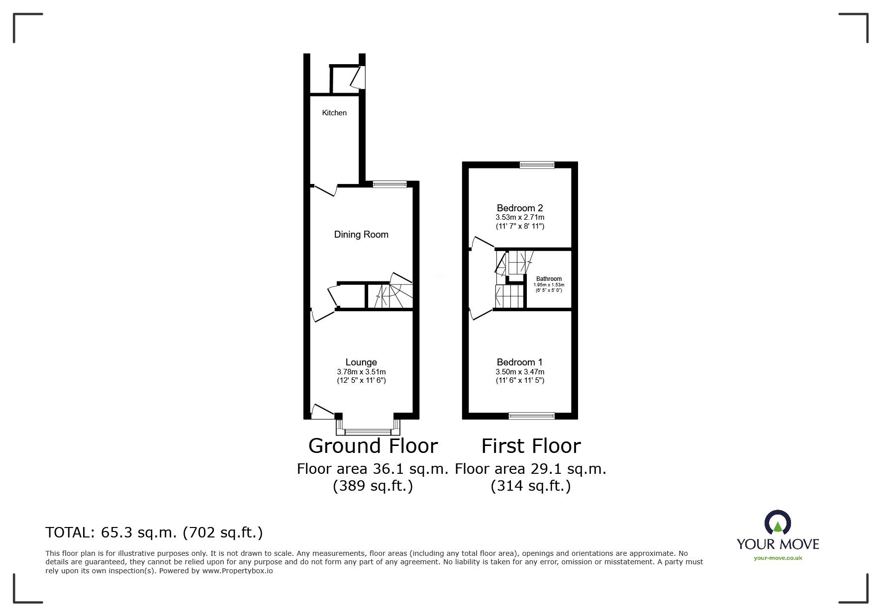 Floorplan of 2 bedroom Mid Terrace House to rent, Norfolk Road, Wolverhampton, West Midlands, WV3