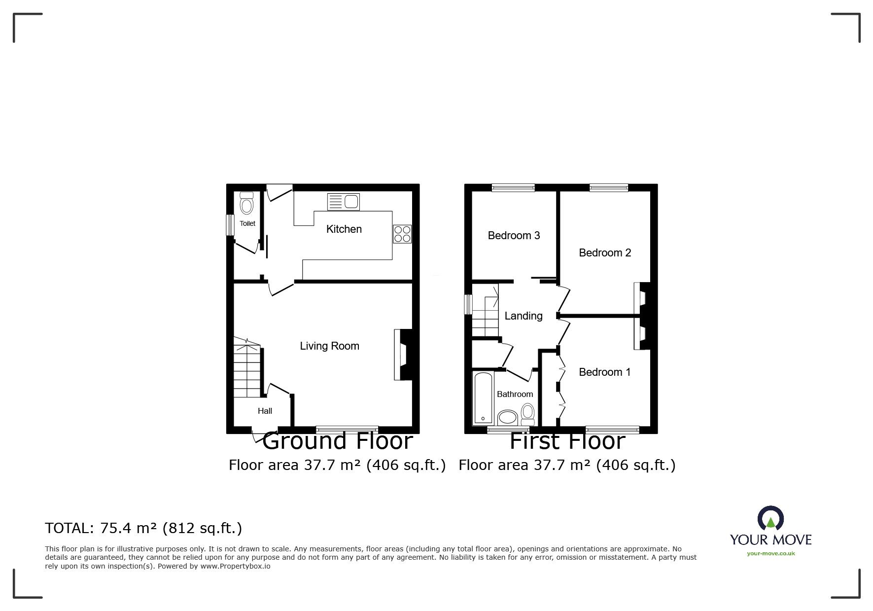 Floorplan of 3 bedroom Semi Detached House to rent, Woodland Avenue, Wolverhampton, WV6