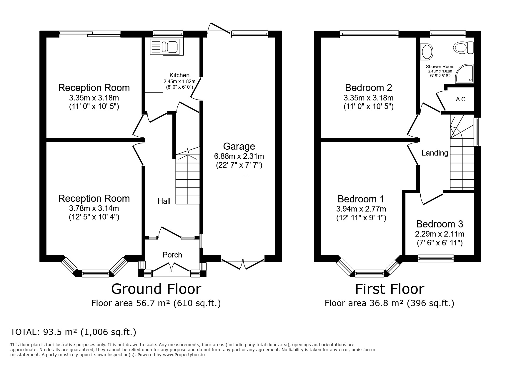 Floorplan of 3 bedroom Semi Detached House to rent, Coniston Road, Wolverhampton, West Midlands, WV6