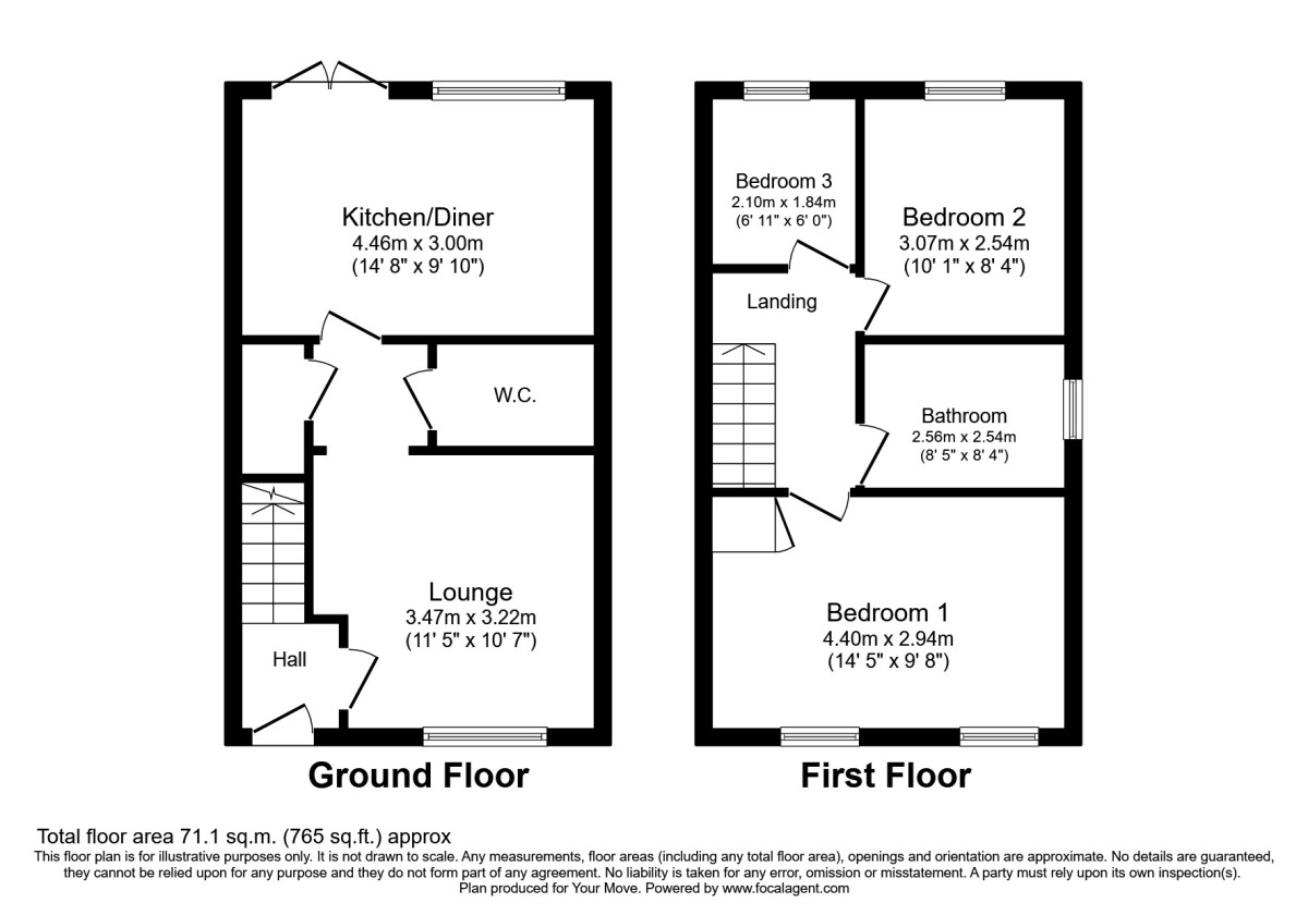 Floorplan of 3 bedroom Semi Detached House to rent, Gordon Street, Wolverhampton, West Midlands, WV2