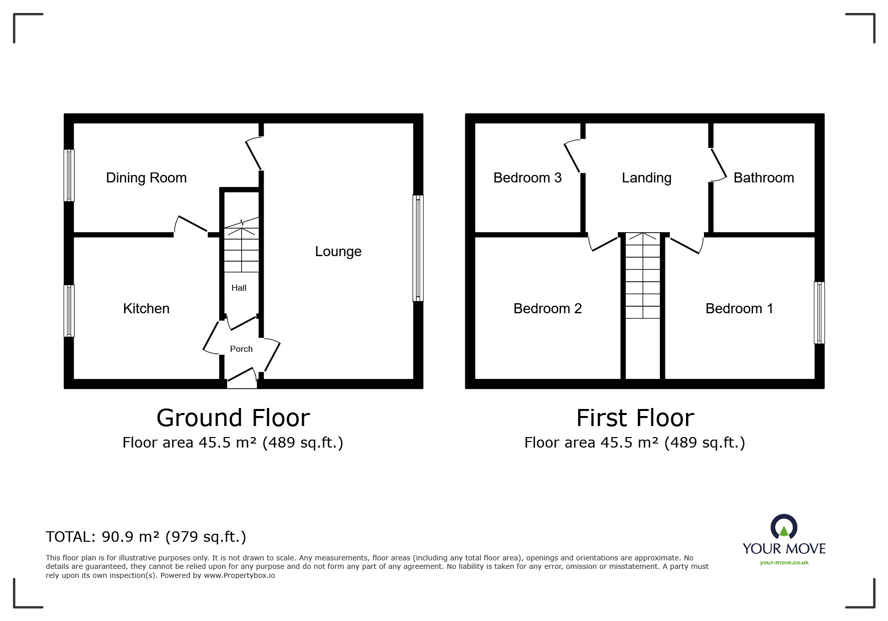 Floorplan of 3 bedroom Semi Detached House to rent, Wardlow Close, Wolverhampton, West Midlands, WV4