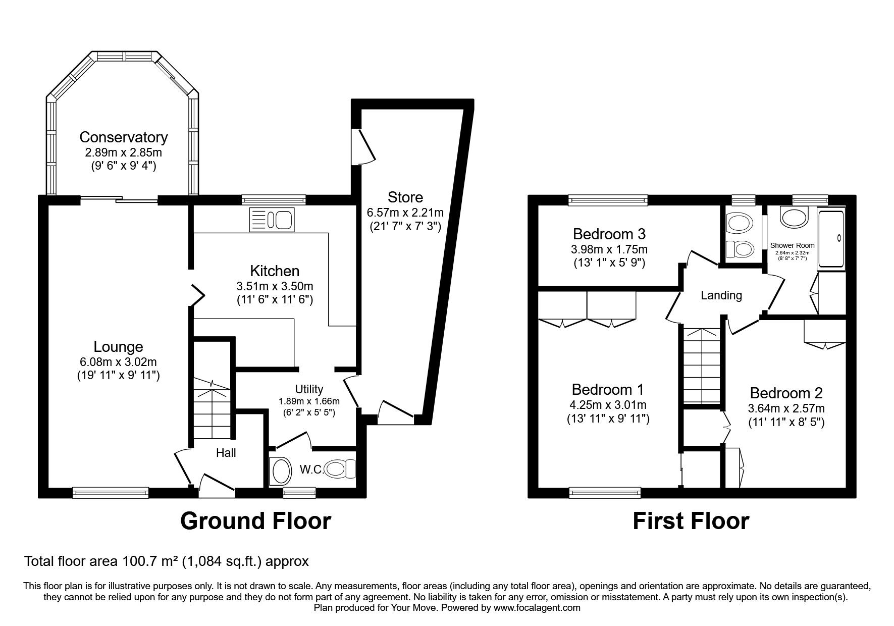 Floorplan of 3 bedroom End Terrace House for sale, Cavendish Gardens, Wolverhampton, West Midlands, WV1