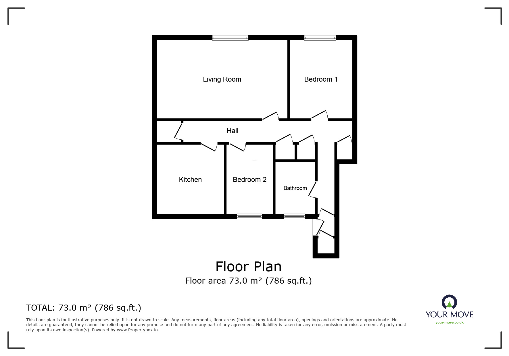 Floorplan of 2 bedroom  Flat to rent, Stowheath Lane, Wolverhampton, West Midlands, WV1